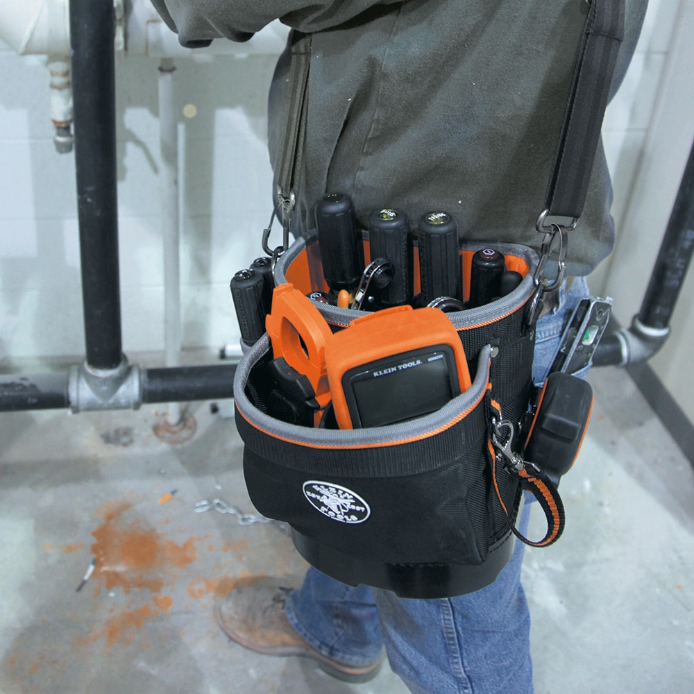 Bolsa para herramientas de Klein Tools, Bolsa de hombro Tradesman Pro, 14 bolsillos, 10 pulgadas 55419SP14
