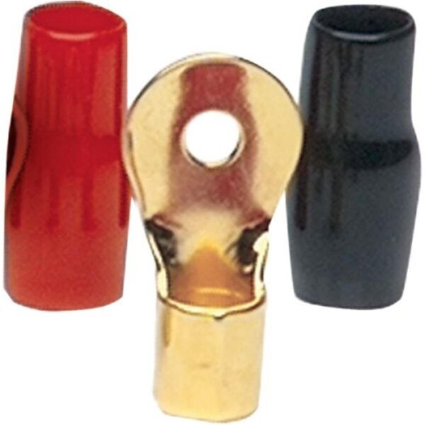 Terminales de anillo dorado Metra Electronics Metra de 0.25 pulgadas, calibre 12, paquete de 20 - METGRT16