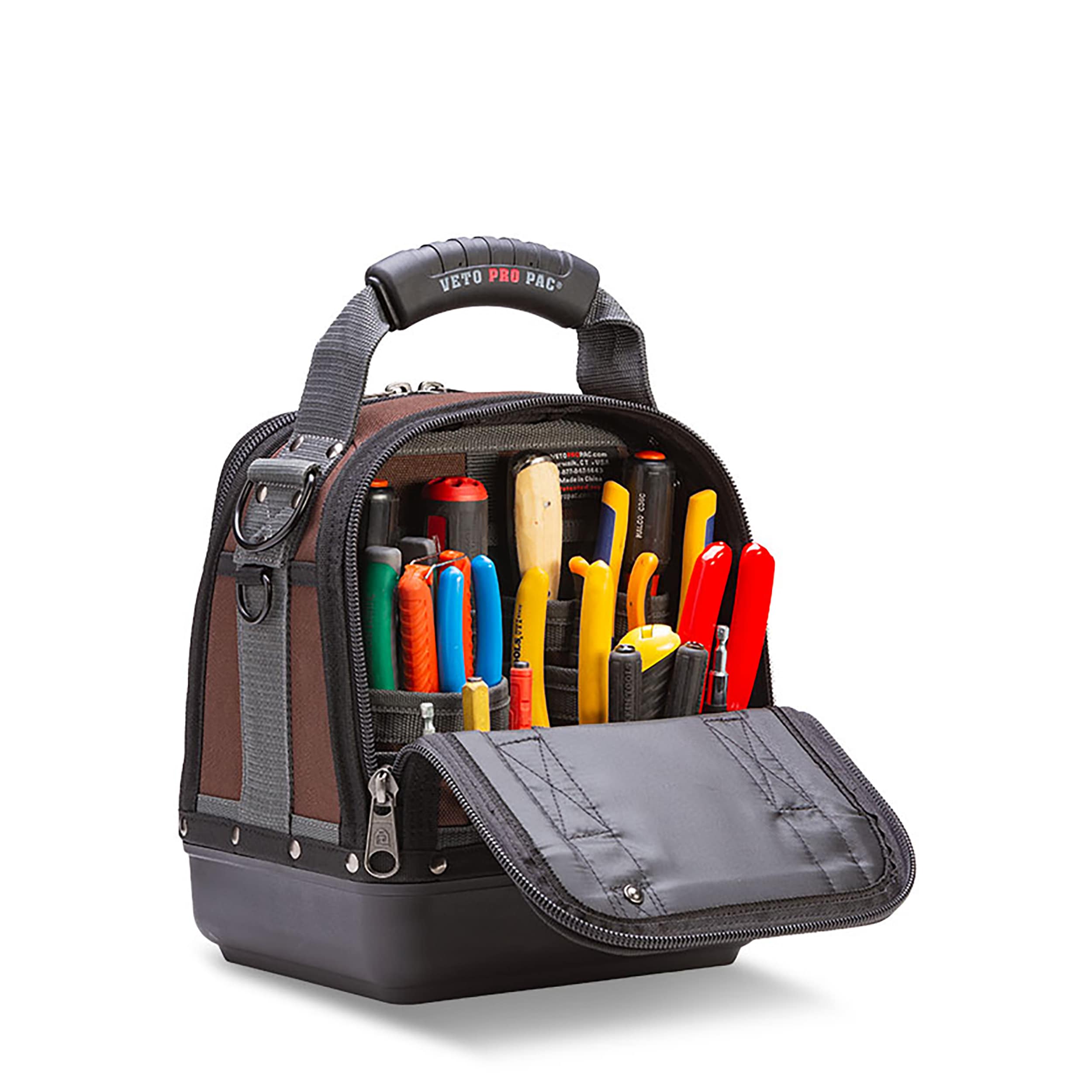 Bolsa de herramientas con cierre Veto Pro Pac Original de nylon de 11 pulgadas de ancho x 8.5 pulgadas de profundidad x 13 pulgadas de longitud VPP10034