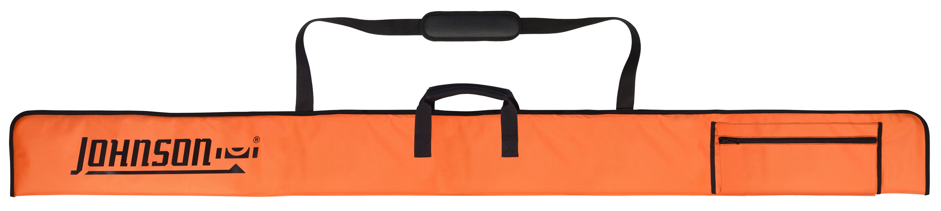 Bolsa de herramientas con cierre Johnson Level en nylon naranja de 85 pulgadas de ancho x 1 pulgada de profundidad x 8 pulgadas de largo 5800-84CASE