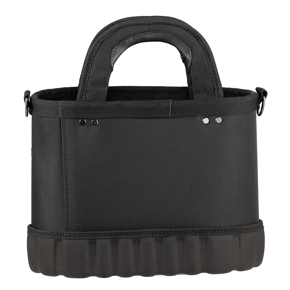 Tote de herramientas Bucket Boss Pro Oval 14 de poliéster negro de 13.5 pulgadas de ancho x 7 pulgadas de profundidad x 10 pulgadas de largo 74014