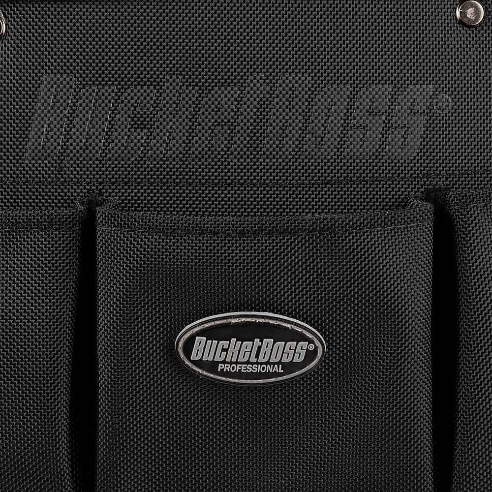 Tote de herramientas Bucket Boss Pro Oval 14 de poliéster negro de 13.5 pulgadas de ancho x 7 pulgadas de profundidad x 10 pulgadas de largo 74014