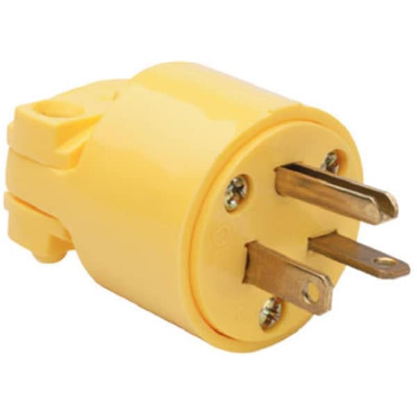 Enchufe de construcción de vinilo resistente para uso residencial Nextgen 4509YCC10 20A 250V, amarillo - NE579653