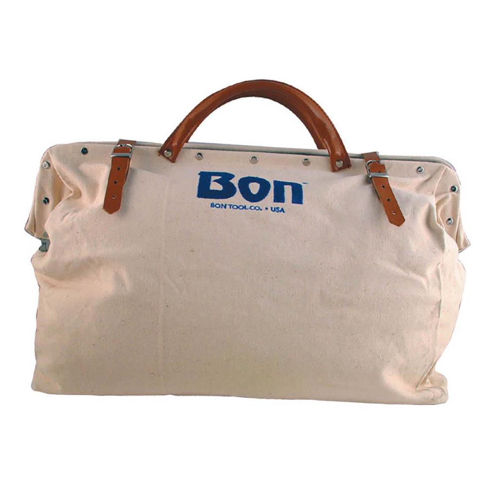 Bolsa de herramientas con hebilla de lienzo Bon Tool de 5.5 pulgadas de ancho x 14 pulgadas de profundidad x 20 pulgadas de largo - 11-127