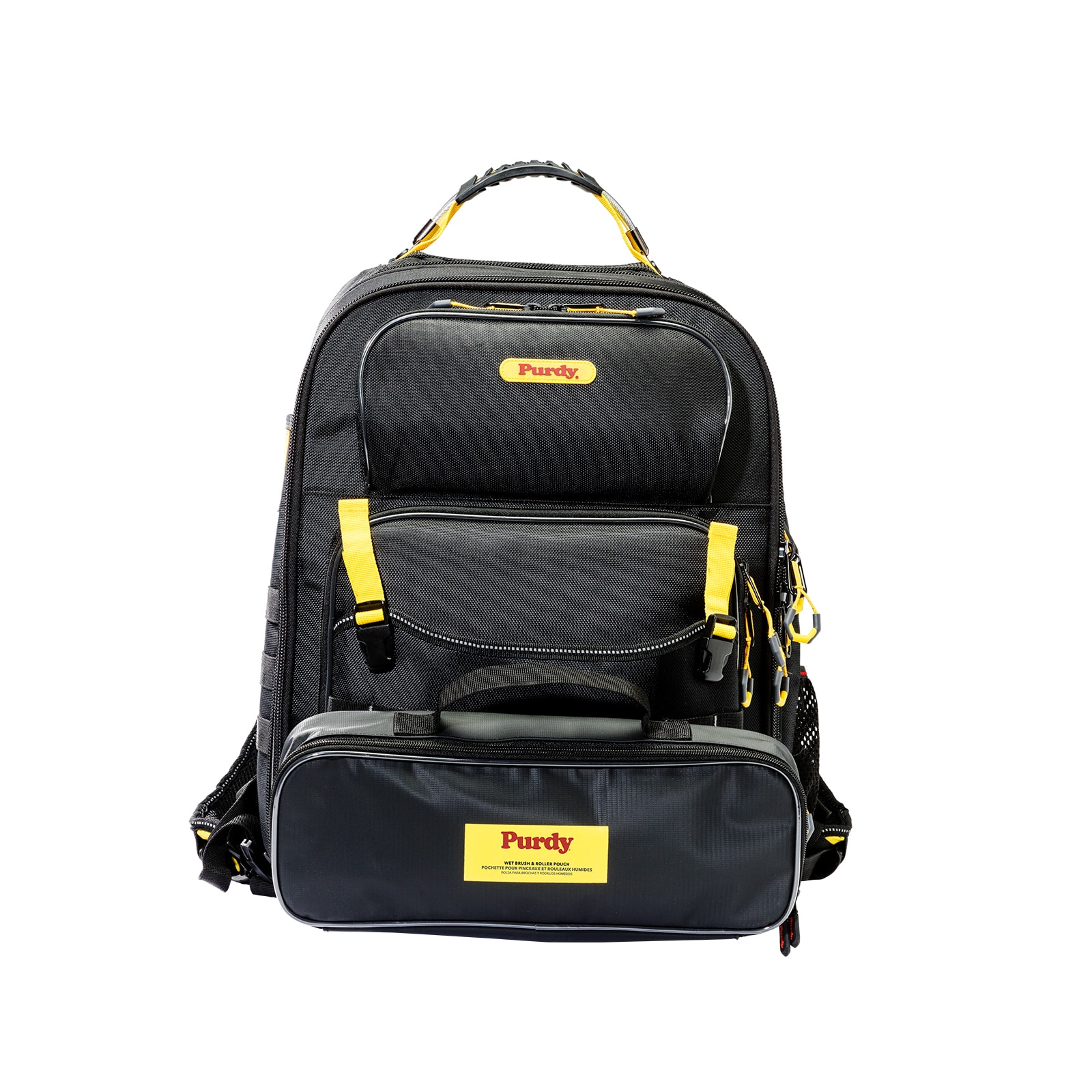 Mochila con cierre Purdy Black de 11 pulgadas de ancho x 19.5 pulgadas de profundidad x 13.5 pulgadas de largo