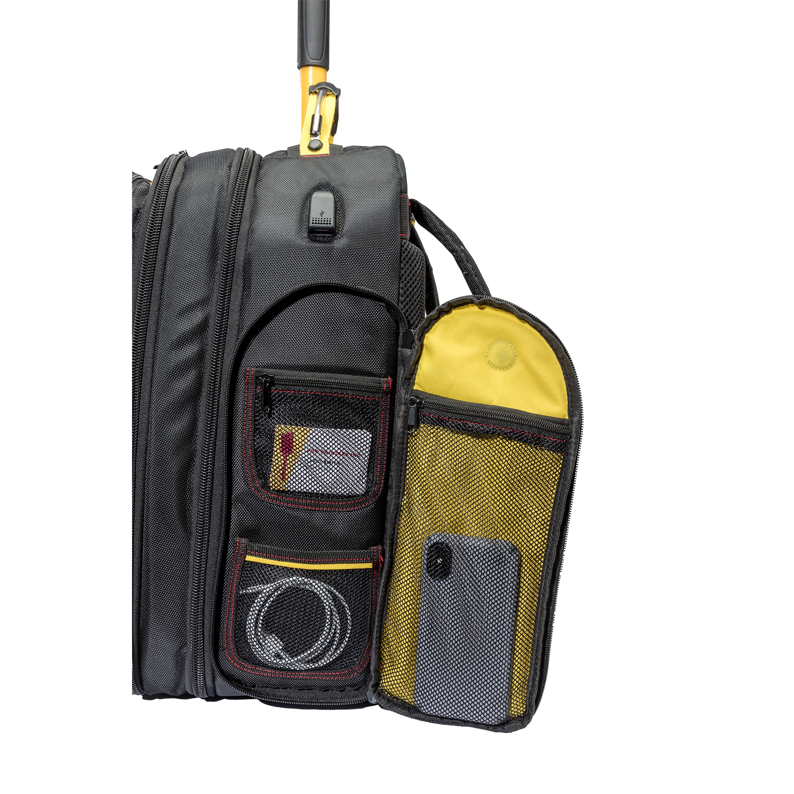 Mochila con cierre Purdy Black de 11 pulgadas de ancho x 19.5 pulgadas de profundidad x 13.5 pulgadas de largo