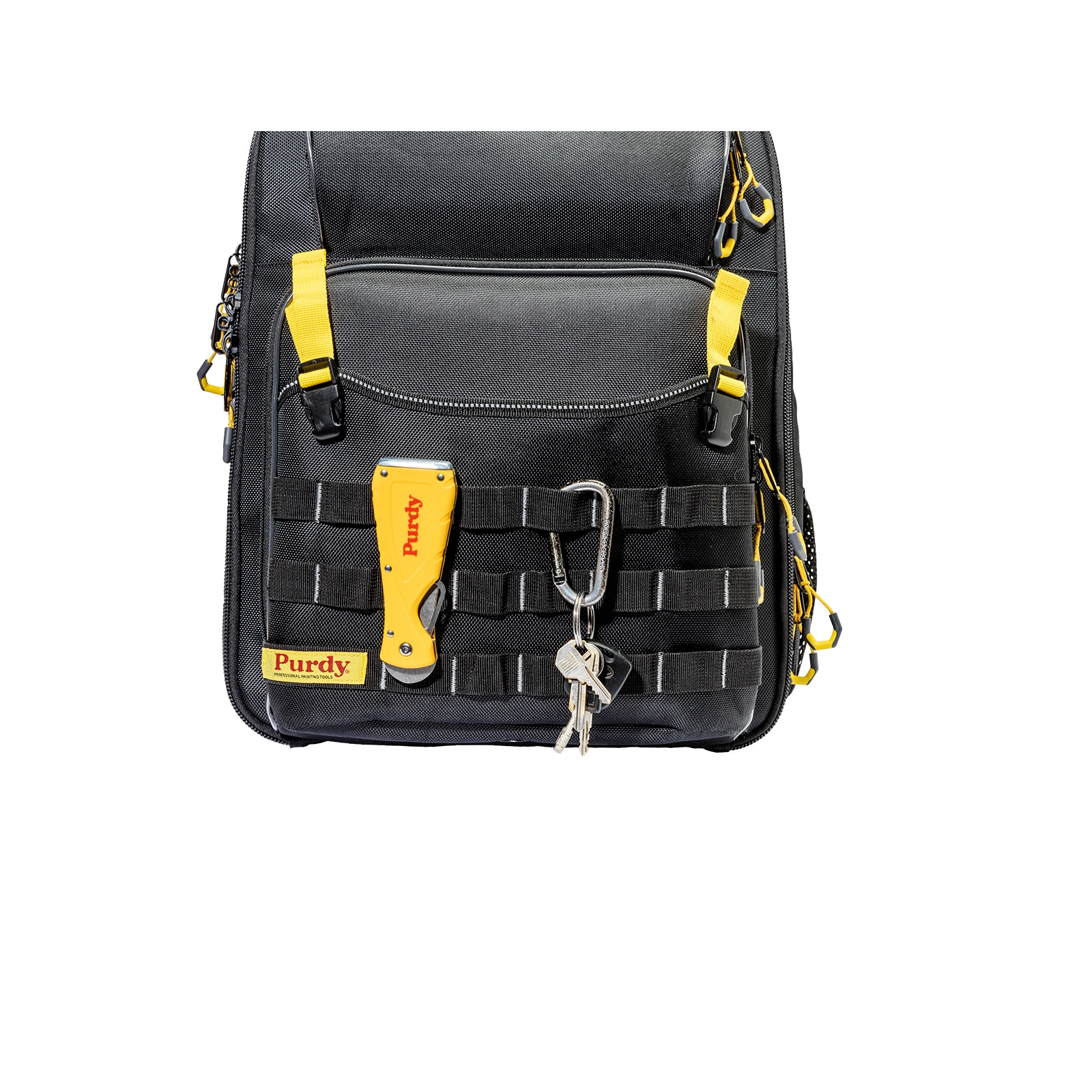 Mochila con cierre Purdy Black de 11 pulgadas de ancho x 19.5 pulgadas de profundidad x 13.5 pulgadas de largo