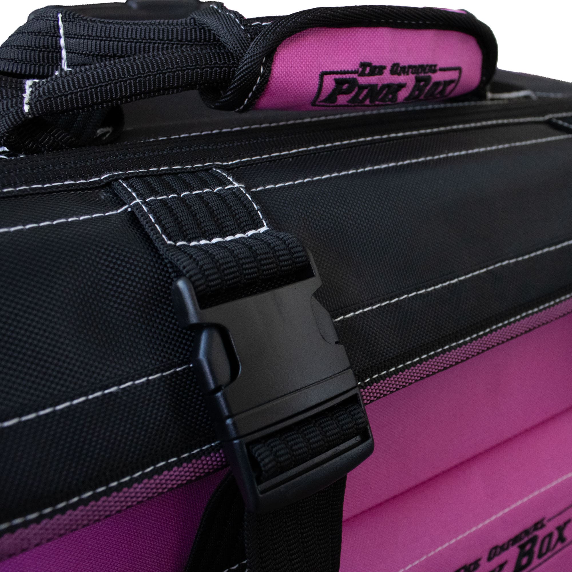 Bolsa de herramientas rodante original de The Original Pink Box, rosada de lona de 18.25 pulgadas de ancho x 15.25 pulgadas de profundidad x 10.5 pulgadas de largo con cierre de gancho y lazo PB18RTB