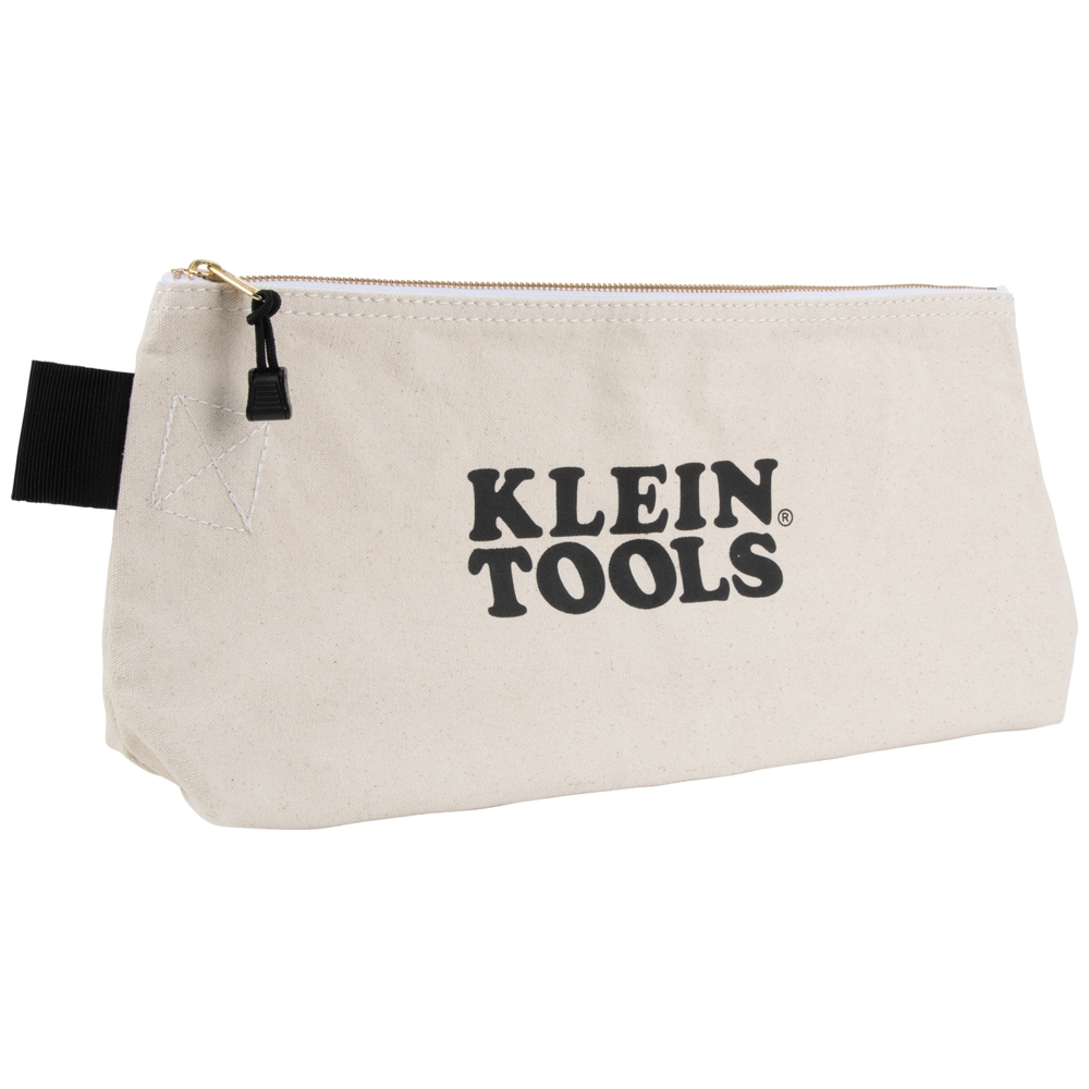 Bolsa con cierre Klein Tools, Bolsa de lona extra larga para herramientas, 16 pulgadas, natural 62042