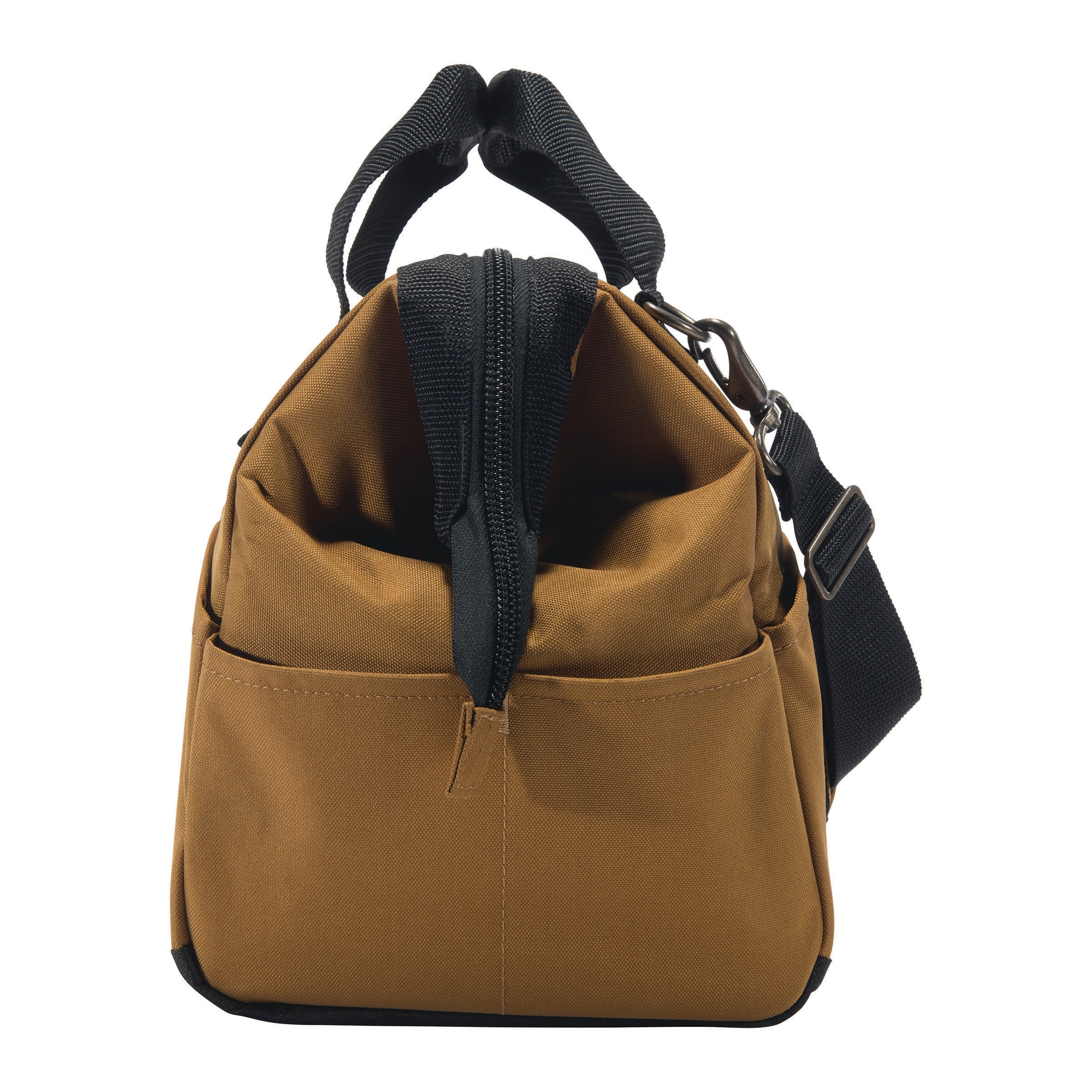 Bolsa de herramientas Carhartt de 16 pulgadas con 17 bolsillos, color marrón Carhartt de poliéster de peso medio, con cierre de 8.5 pulgadas de ancho x 12.5 pulgadas de profundidad x 16 pulgadas de largo B000051621199