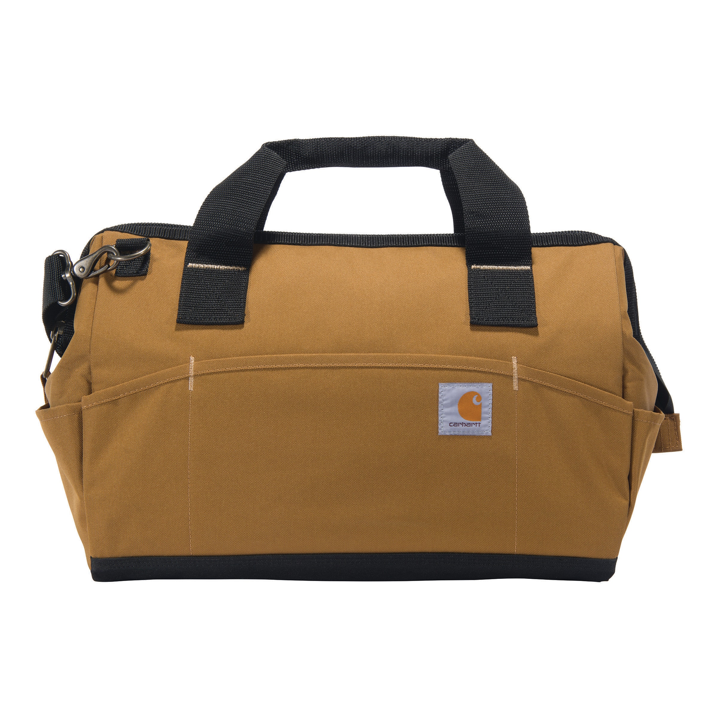 Bolsa de herramientas Carhartt de 16 pulgadas con 17 bolsillos, color marrón Carhartt de poliéster de peso medio, con cierre de 8.5 pulgadas de ancho x 12.5 pulgadas de profundidad x 16 pulgadas de largo B000051621199