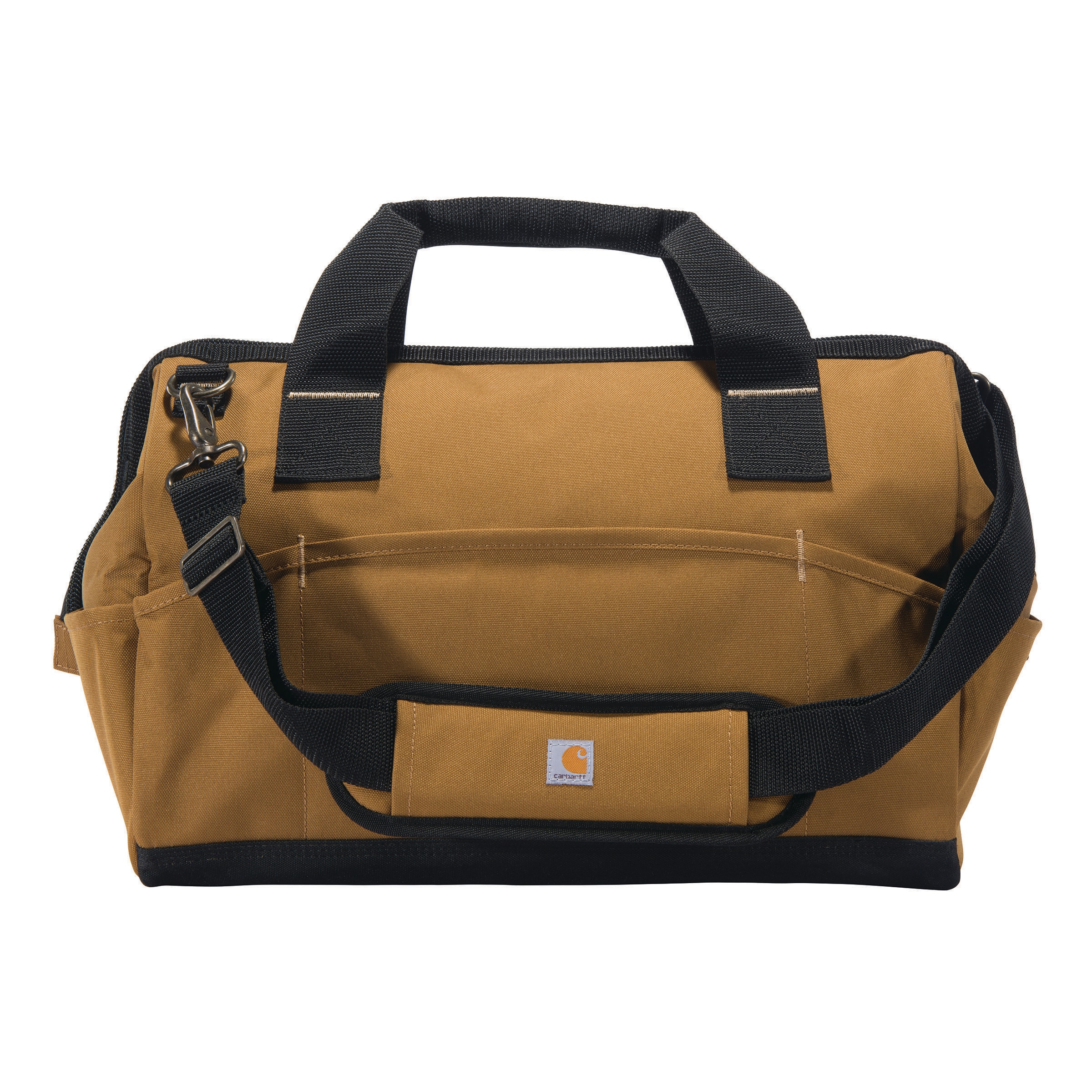 Bolsa de herramientas Carhartt de 16 pulgadas con 17 bolsillos, color marrón Carhartt de poliéster de peso medio, con cierre de 8.5 pulgadas de ancho x 12.5 pulgadas de profundidad x 16 pulgadas de largo B000051621199