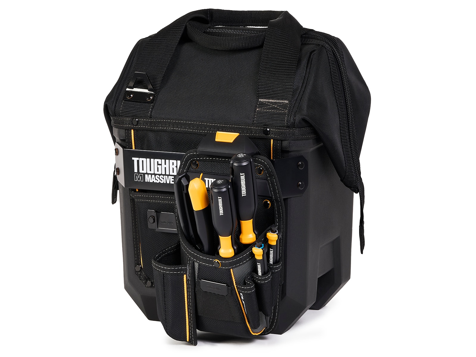 Bolsa de herramientas TOUGHBUILT Massive Mouth M de plástico negro de 12 pulgadas de ancho x 11 pulgadas de profundidad x 15 pulgadas de largo TBL-CT-62-12