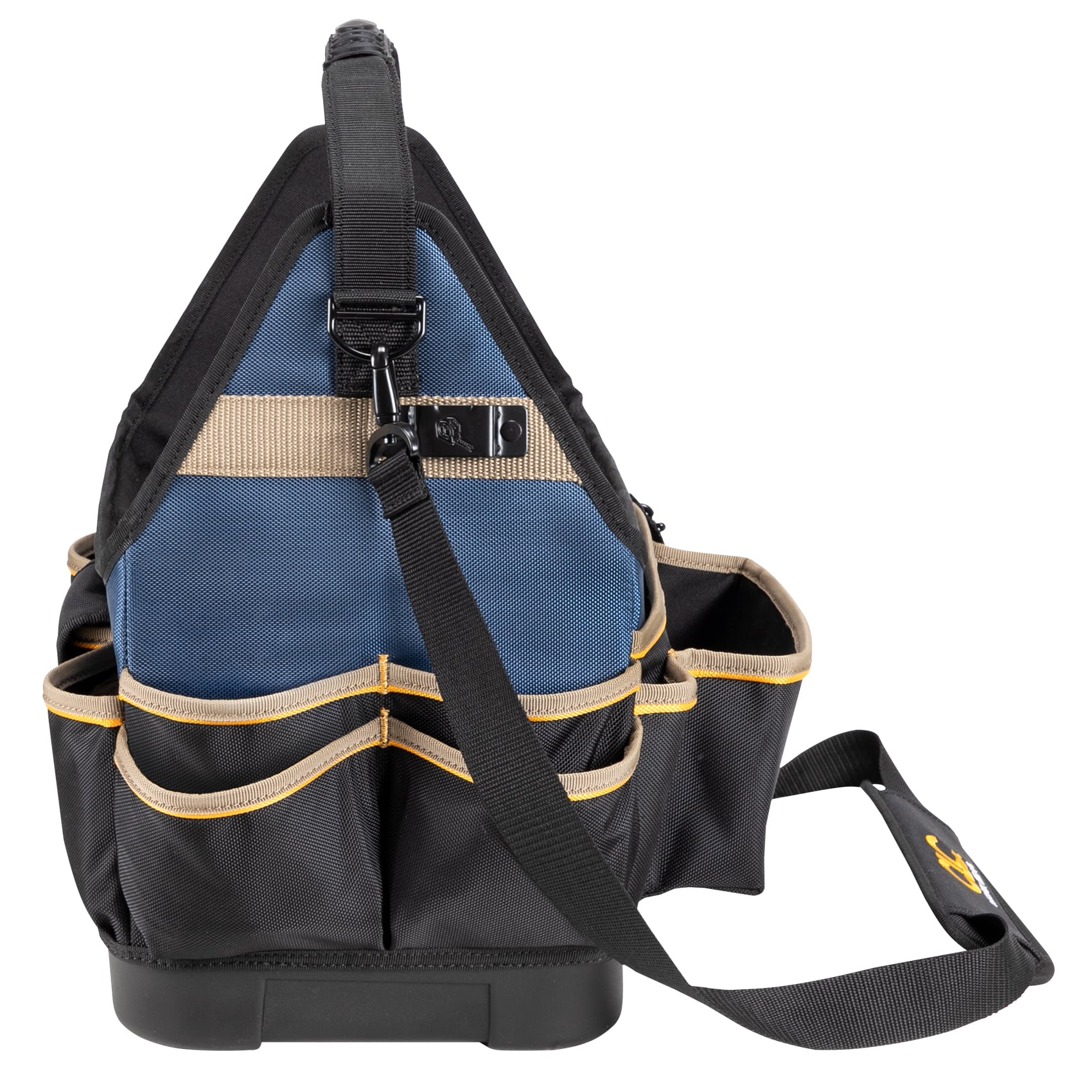 Tote de electricista de poliéster balístico negro/azul 13 pulg. L x 10 pulg. A x 17 pulg. L de Custom LeatherCraft PB1531