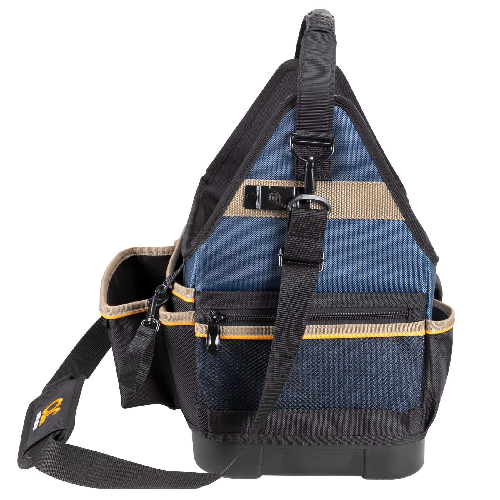 Tote de electricista de poliéster balístico negro/azul 13 pulg. L x 10 pulg. A x 17 pulg. L de Custom LeatherCraft PB1531