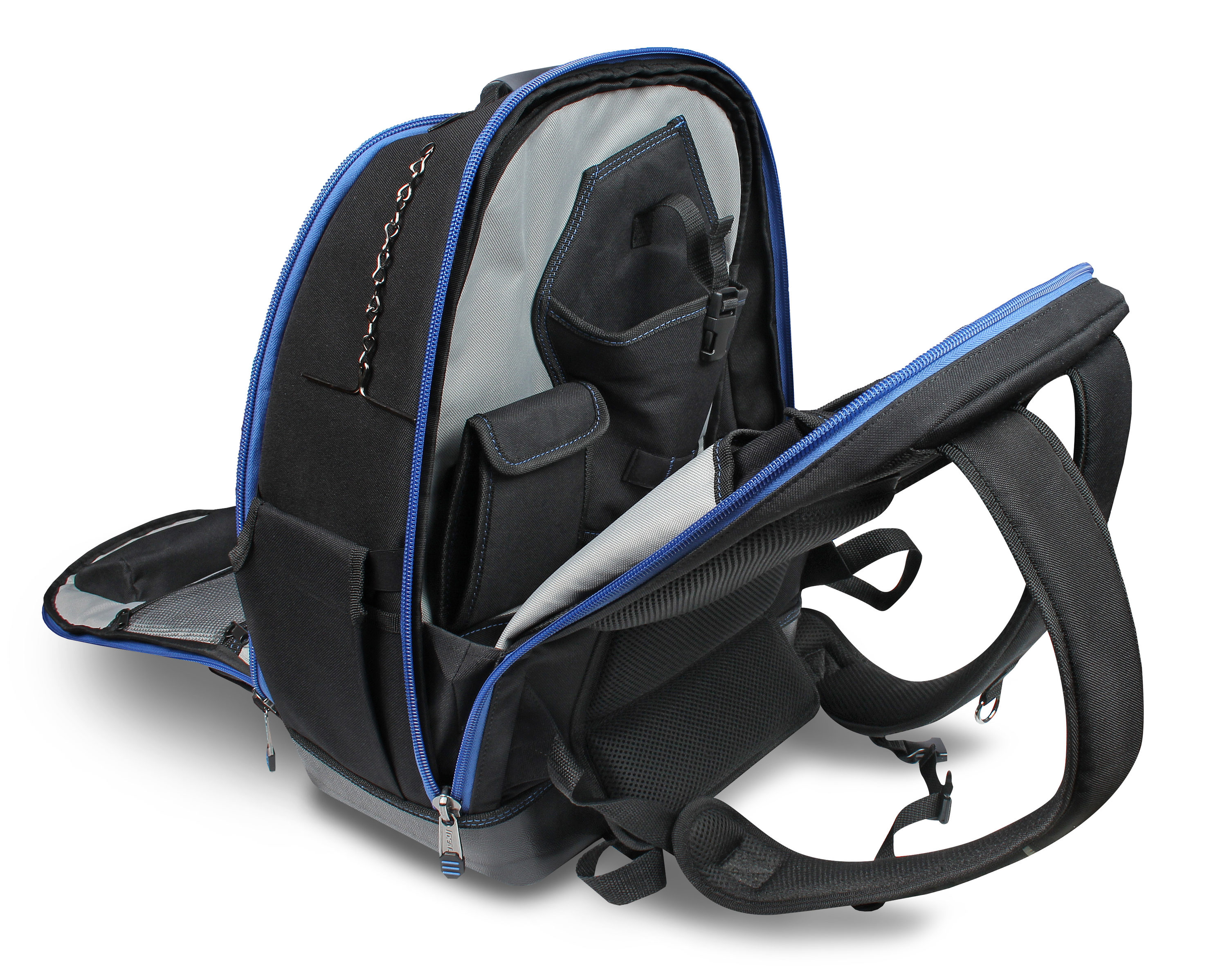Mochila con cierre IDEAL Pro Series de poliéster negro de 16 pulgadas de ancho x 10.5 pulgadas de profundidad x 19 pulgadas de largo