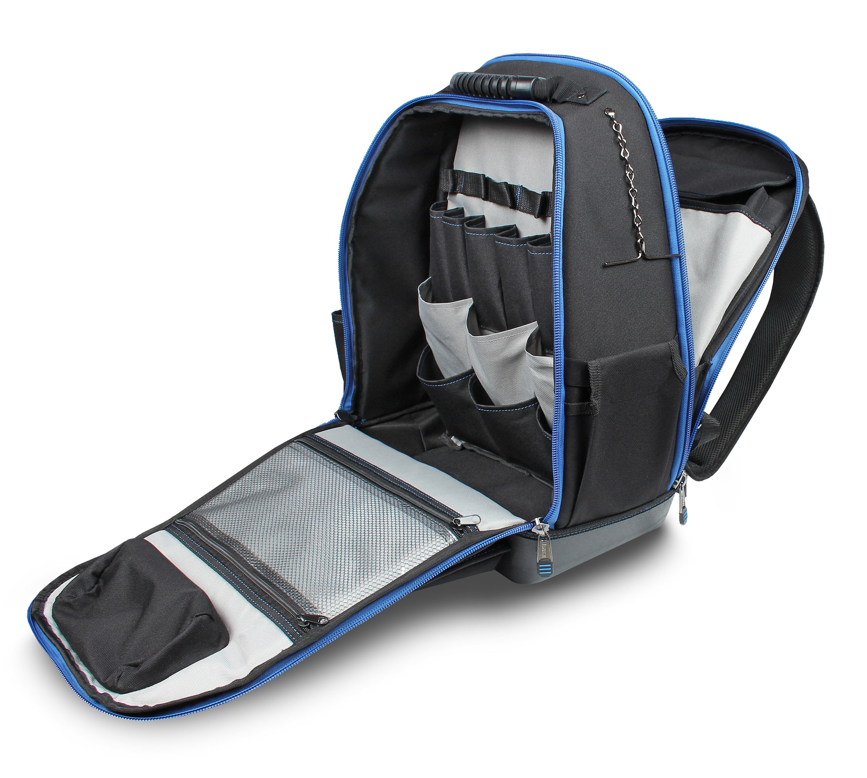 Mochila con cierre IDEAL Pro Series de poliéster negro de 16 pulgadas de ancho x 10.5 pulgadas de profundidad x 19 pulgadas de largo