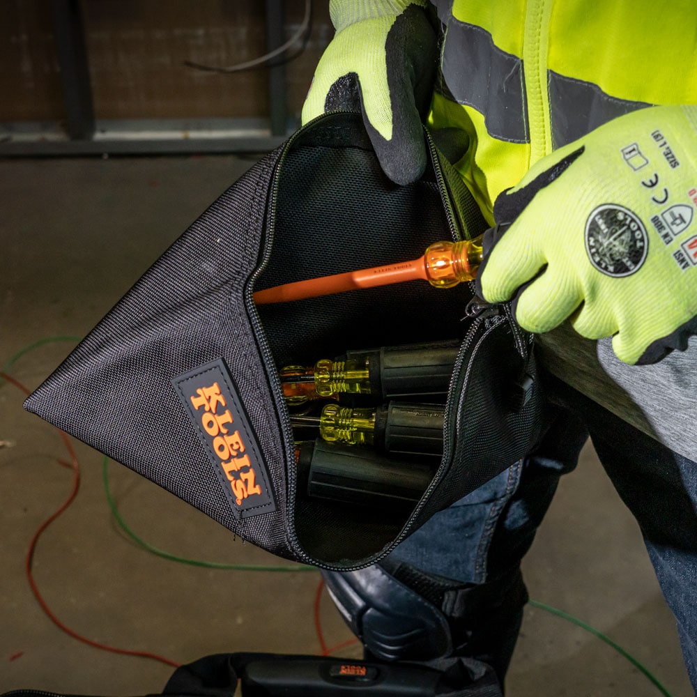 Bolsa con cierre Klein Tools, estuche de herramientas de Nylon Cordura, 12-1/2 pulgadas 5139B