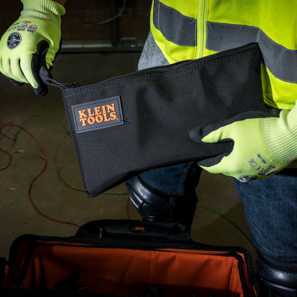Bolsa con cierre Klein Tools, estuche de herramientas de Nylon Cordura, 12-1/2 pulgadas 5139B