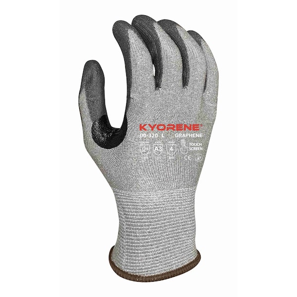 Guantes resistentes a cortes para hombres Armor Guys, Nivel de corte A3, 13g, Gris/Negro, XXL - 00-320-XXL