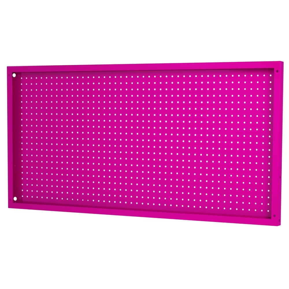 Tablero de clavijas de acero The Original Pink Box montado en pared de 24 pulgadas por 48 pulgadas PB2448PB
