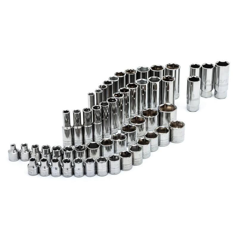Juego de llaves de tubo y puntas métricas y estándar de 3/8 pulg. con trinquete y rieles (59 piezas) - H3D59PCMSSRR