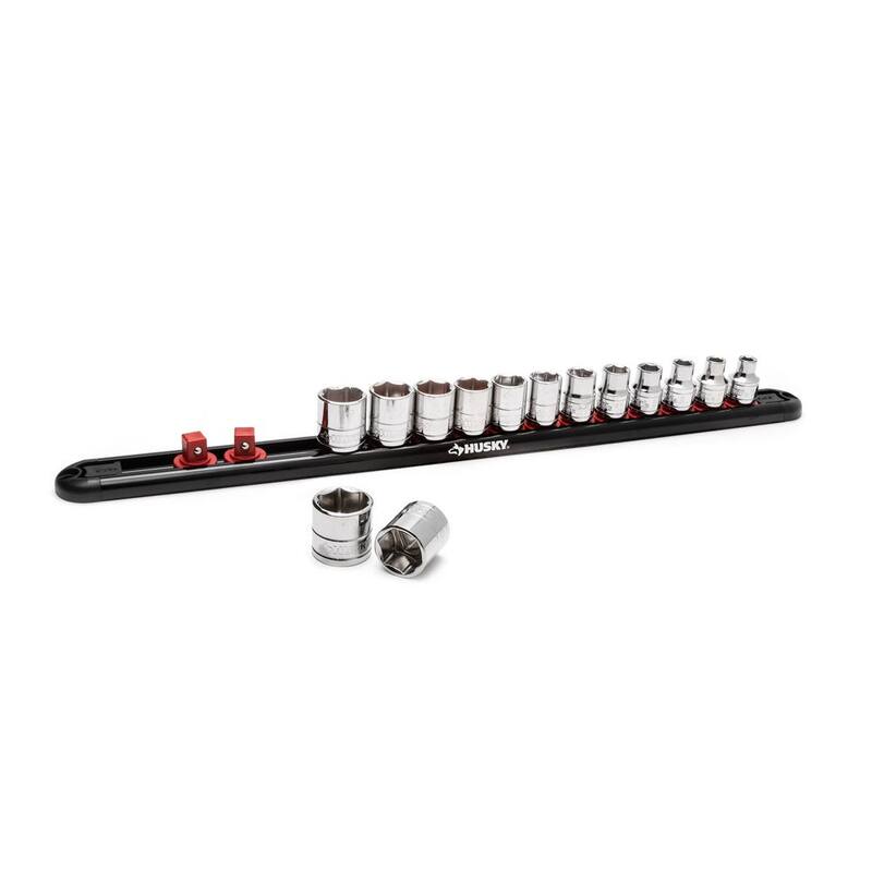 Juego de llaves de tubo y puntas métricas y estándar de 3/8 pulg. con trinquete y rieles (59 piezas) - H3D59PCMSSRR