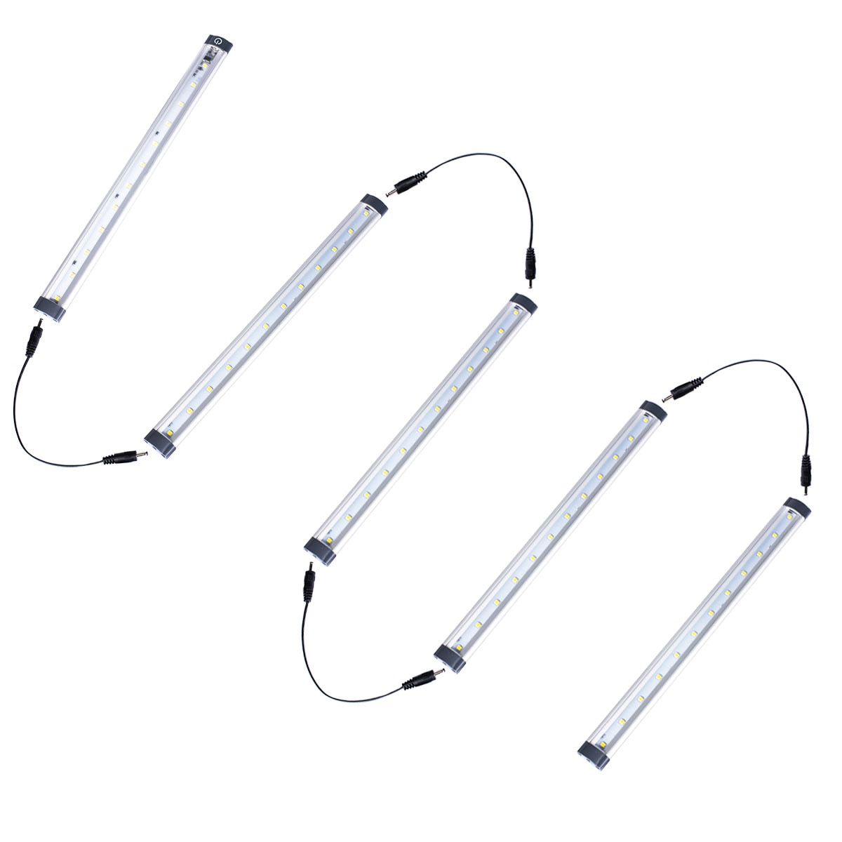Tiras Magnéticas Montezuma Accesorio magnético Barras LED de 12 pulgadas duraderas, 4 cables de conexión, 5 tiras magnéticas, 7 clips para el manejo de cables y adaptador de corriente MLA-5