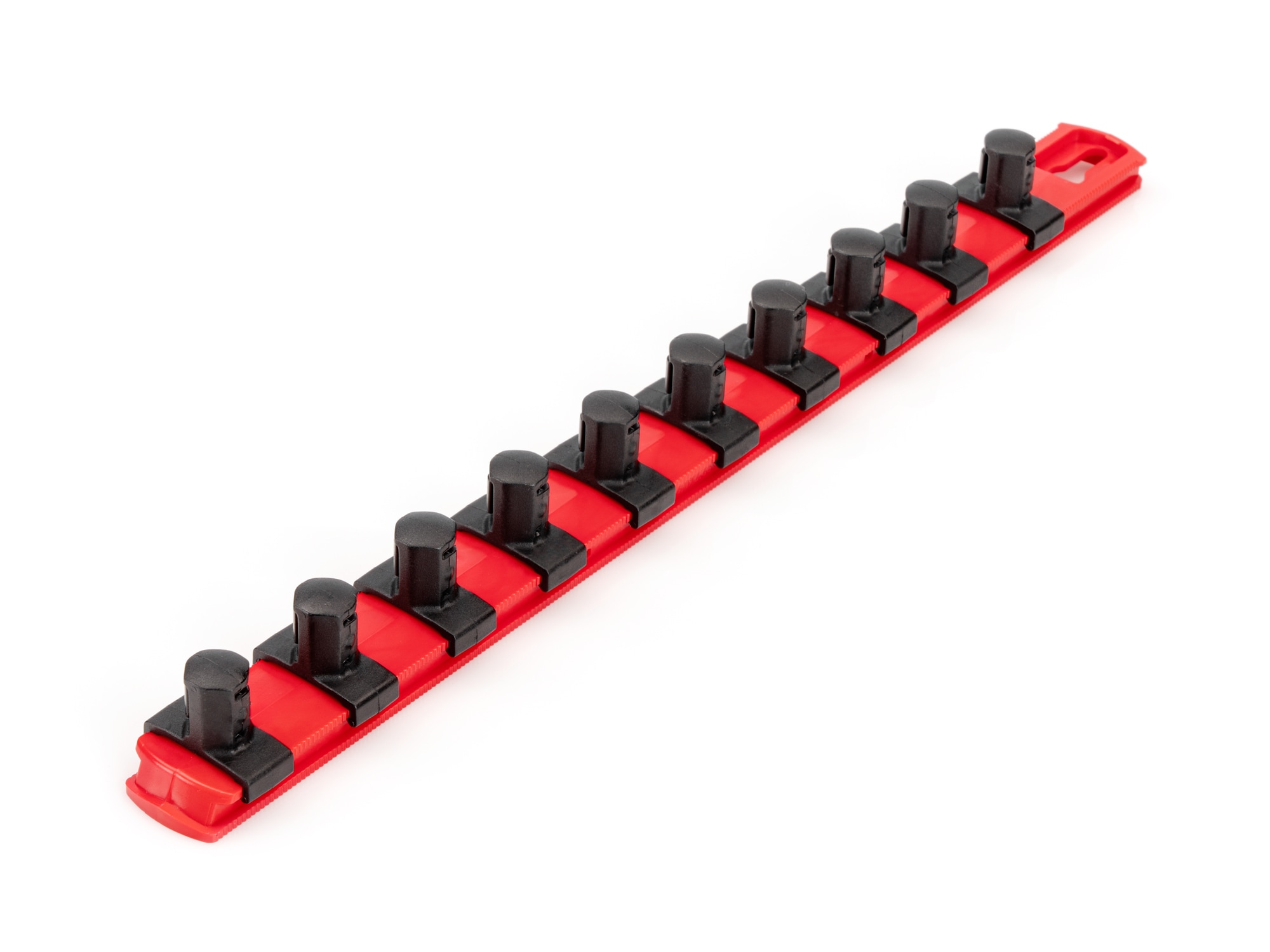 Almacenamiento de vasos de plástico TEKTON - Riel de 1/2 pulgada de unidad x 13 pulgadas con 10 clips OSR22110