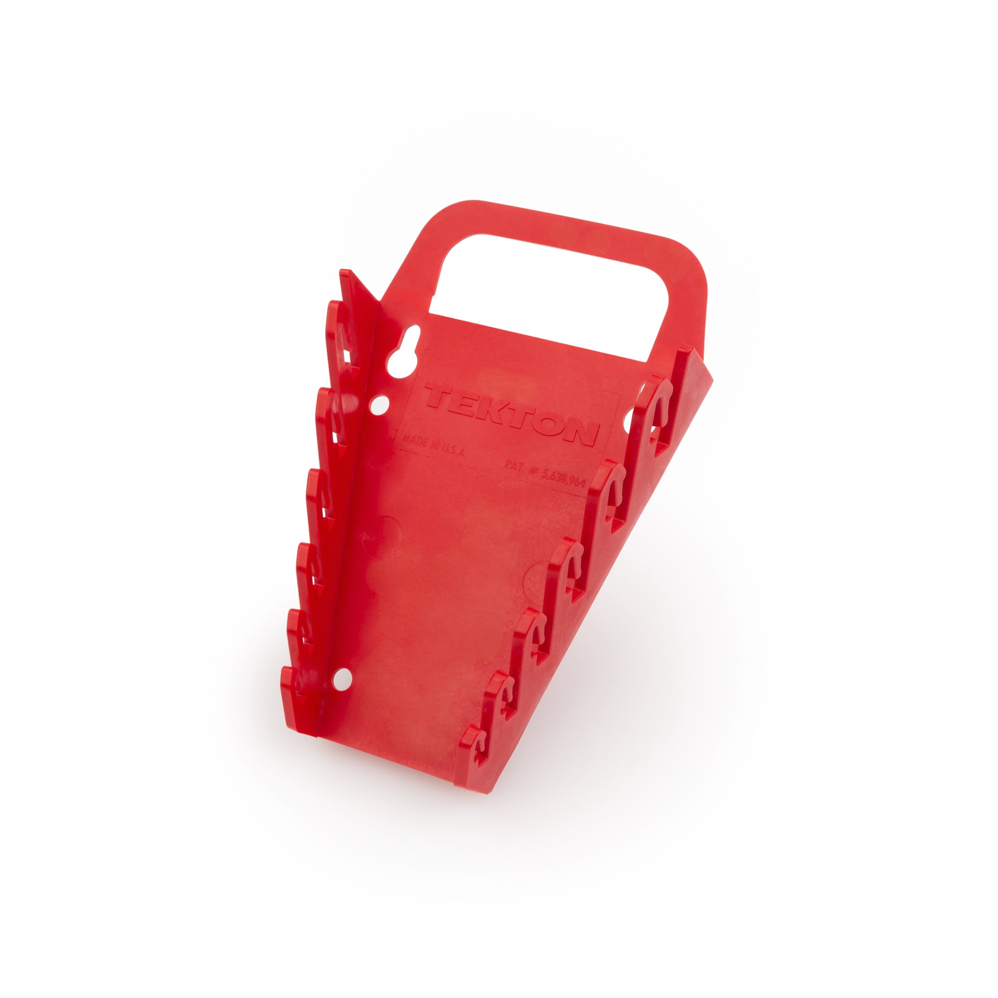 Almacenamiento de llaves inglesas de plástico TEKTON 6-Soporte de llaves inglesas de extremo de caja con trinquete Rojo ORG22206