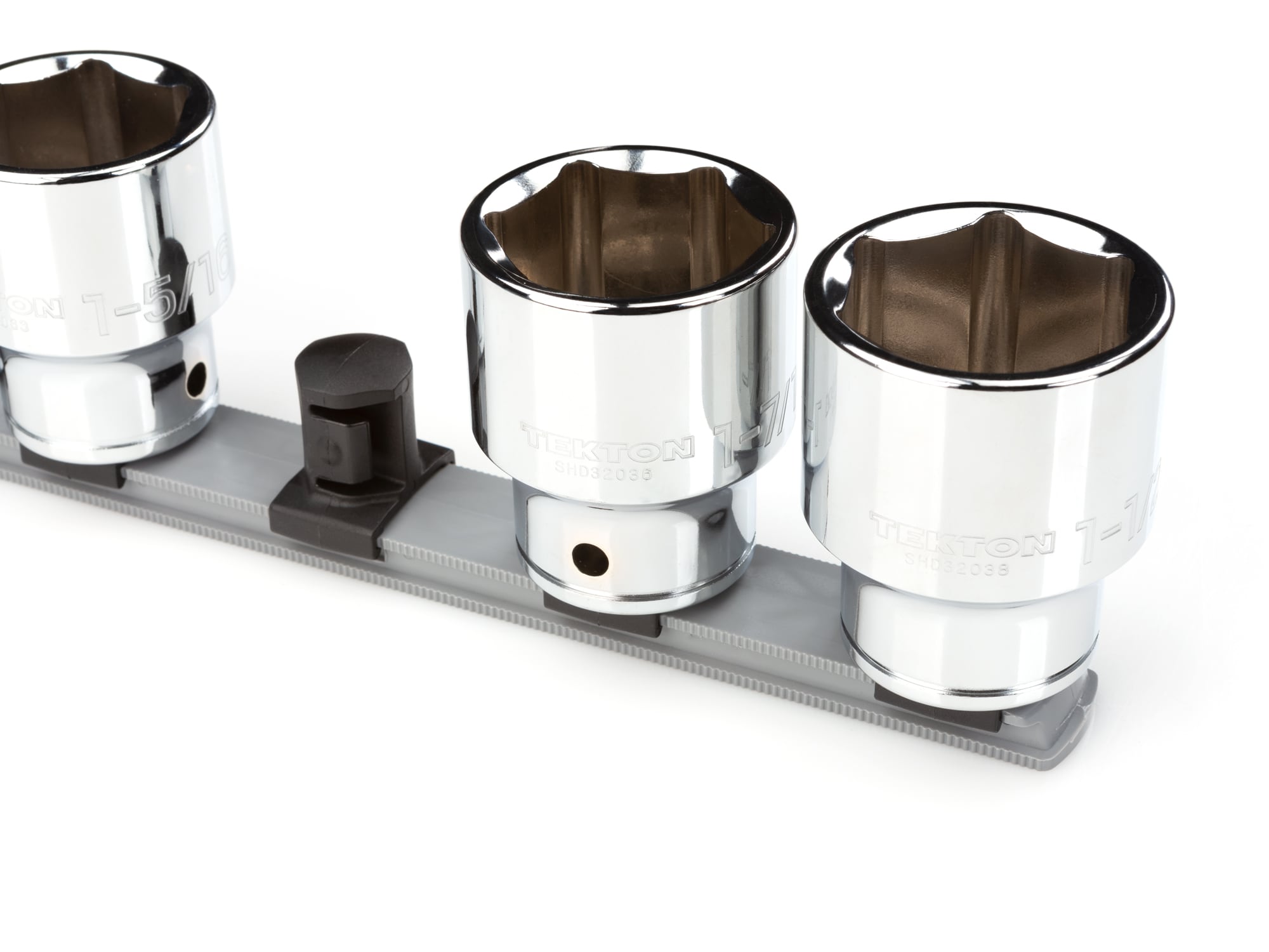 Almacenamiento de llaves de plástico TEKTON - Riel de 3/4 de pulgada por 8 pulgadas con 5 clips OSR31305