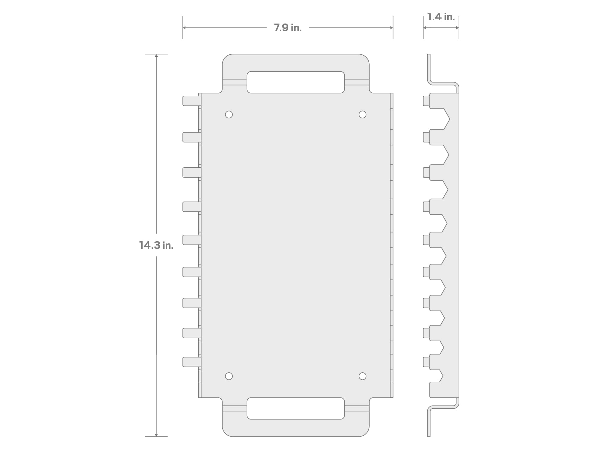 Charola de almacenamiento de acero TEKTON para 9 llaves hexagonales métricas (11-19 mm) OKH62502