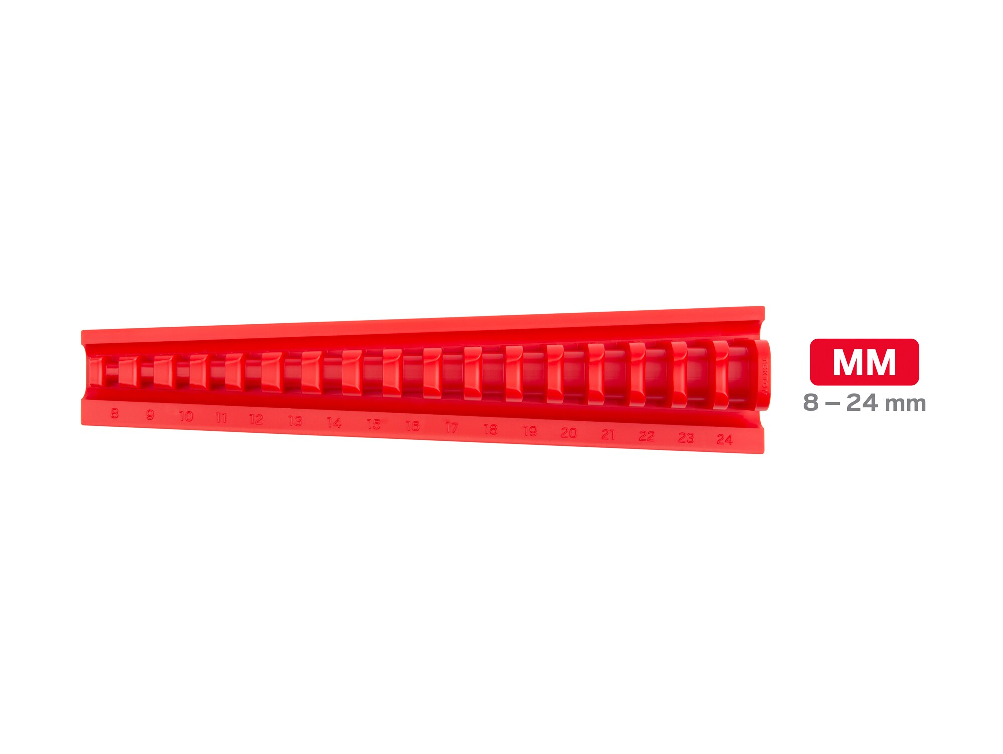 Almacenamiento de Llave de Gancho TEKTON Roja 8-24 mm 17-Herramientas 3/8 Pulgada Drive Crowfoot ORG26217