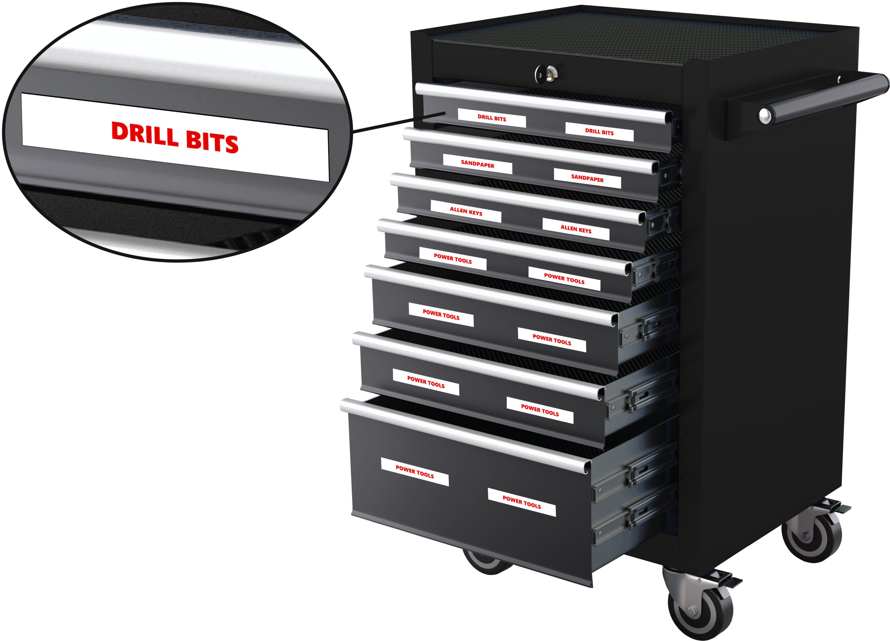 Etiquetas magnéticas únicas de vinilo magnético para accesorios magnéticos DCM Solutions TBBRI75 (22 unidades)