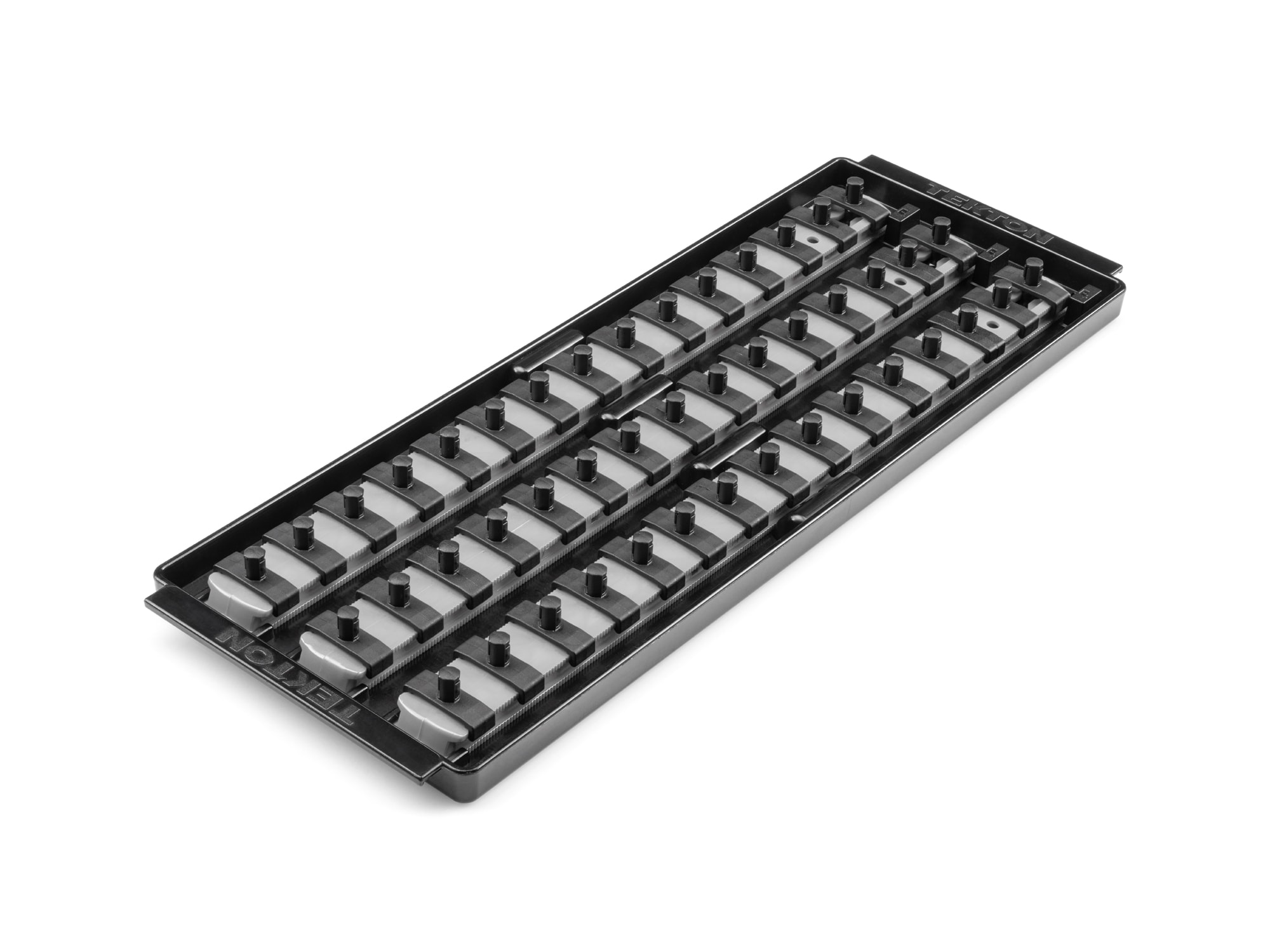 Almacenamiento de vasos de plástico TEKTON - rieles de 1/4 de pulgada x 13 pulgadas con 45 clips OST06345