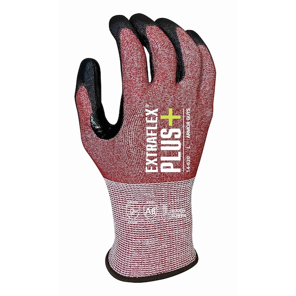 Guantes resistentes al corte Armor Guys, Nivel de corte A6, 18 g, rojo/negro, M - 14-620-M