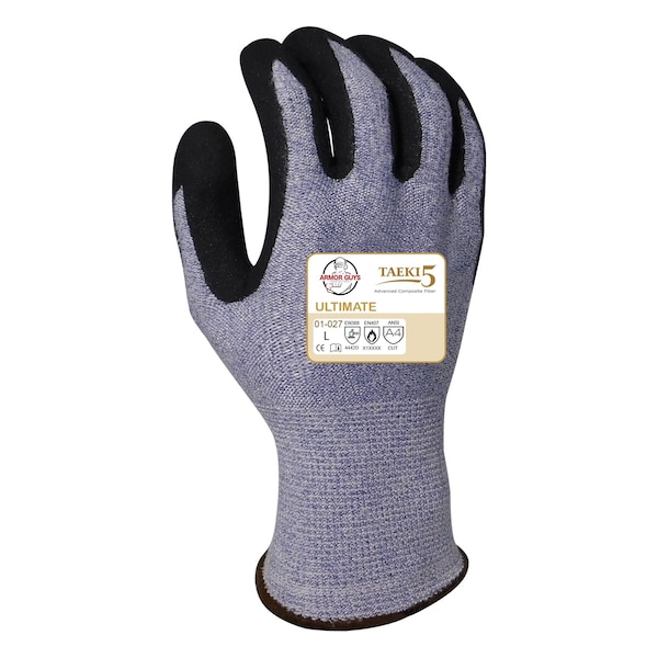 Guantes resistentes a cortes Armor Guys, Nivel de corte A4, 13g, azules, talla S - 01-027-S