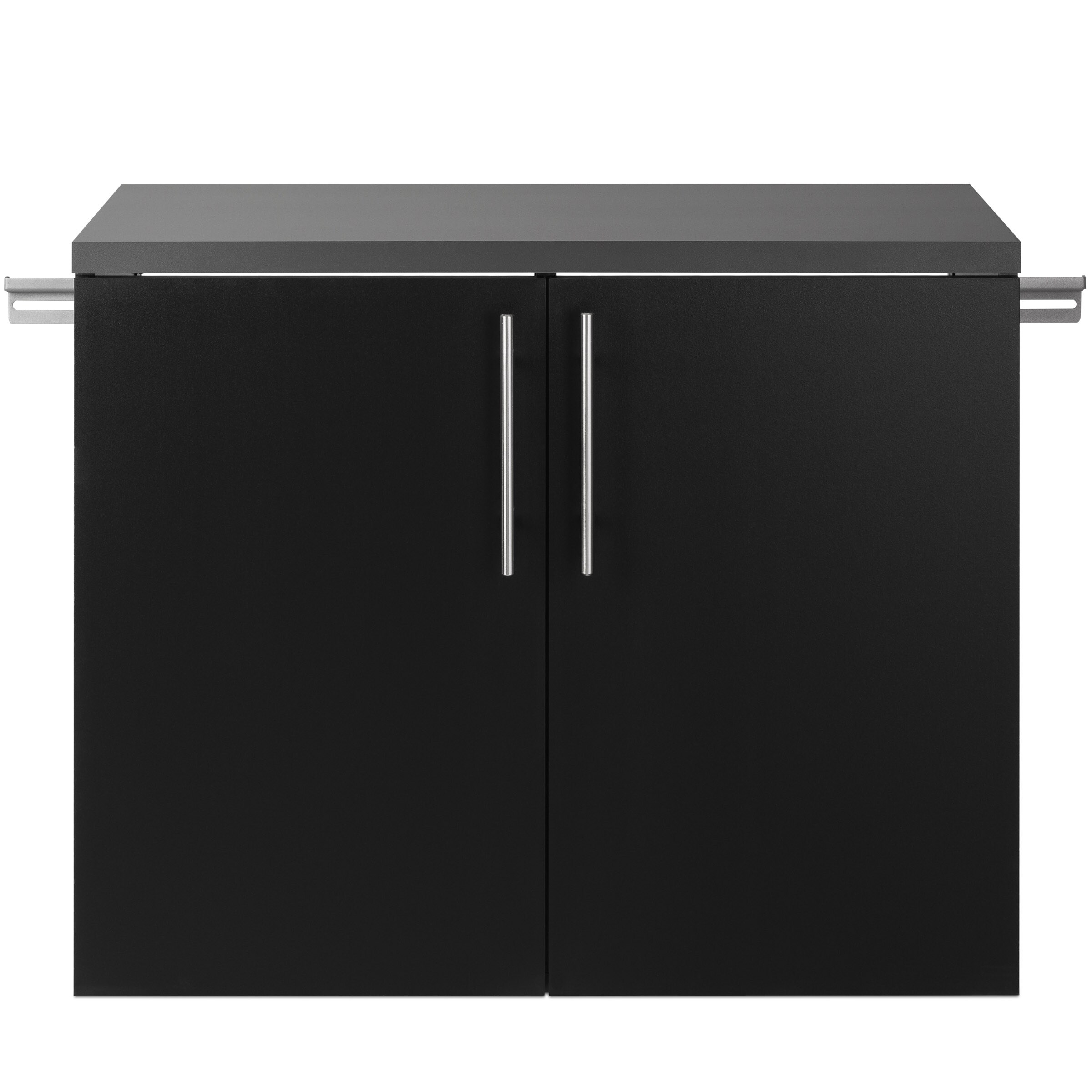 Sistema de almacenamiento para garaje Prepac HangUps negro de madera compuesta de 66 pulgadas de ancho por 72 pulgadas de alto por 20 pulgadas de profundidad con 4 gabinetes BRGW-0711-4M