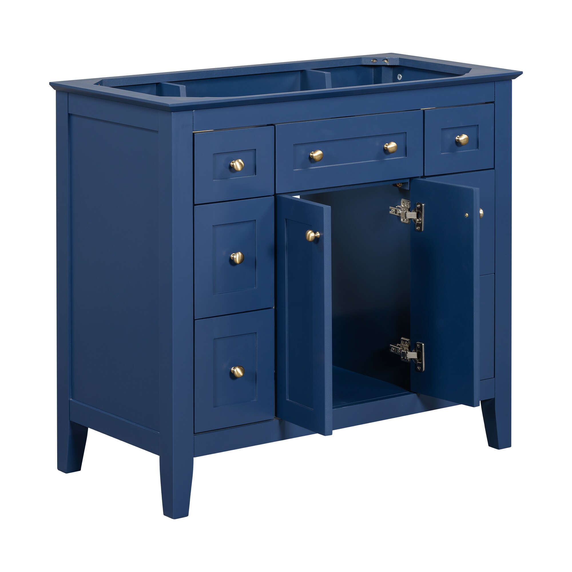 Gabinete de almacenamiento independiente de utilidad azul de MDF ZAKLOOP 17.83 pulgadas de ancho x 33.38 pulgadas de alto XU1422S0000719
