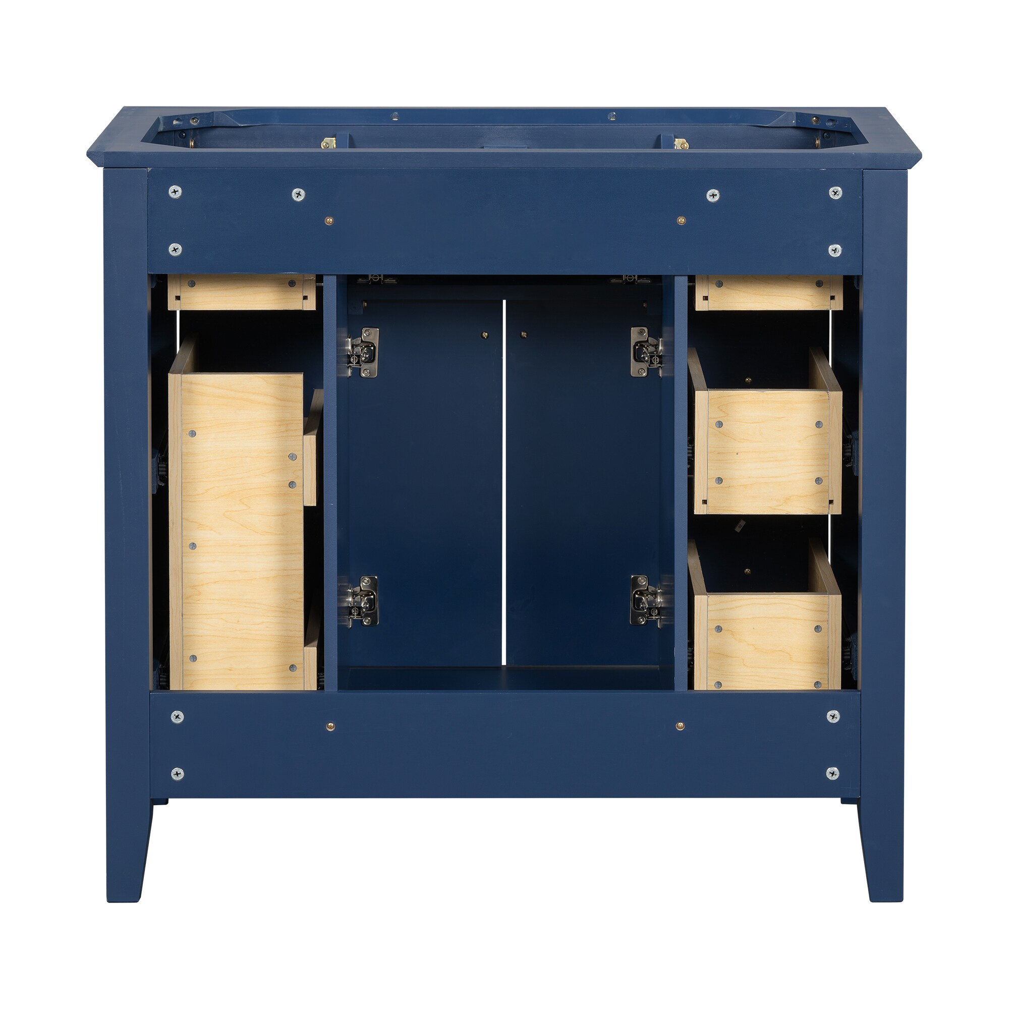 Gabinete de almacenamiento independiente de utilidad azul de MDF ZAKLOOP 17.83 pulgadas de ancho x 33.38 pulgadas de alto XU1422S0000719