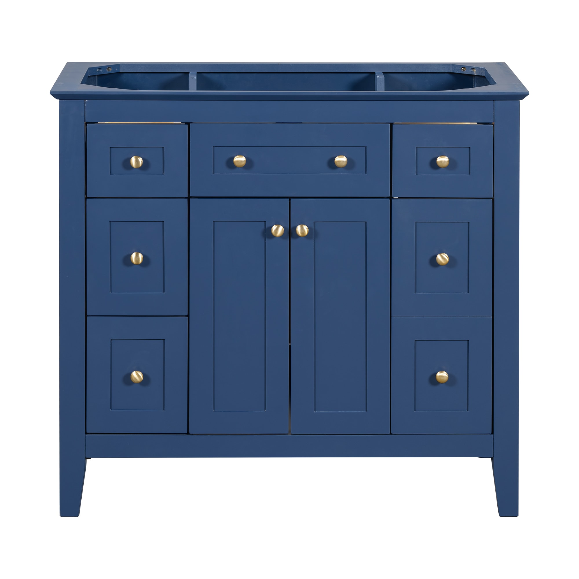 Gabinete de almacenamiento independiente de utilidad azul de MDF ZAKLOOP 17.83 pulgadas de ancho x 33.38 pulgadas de alto XU1422S0000719