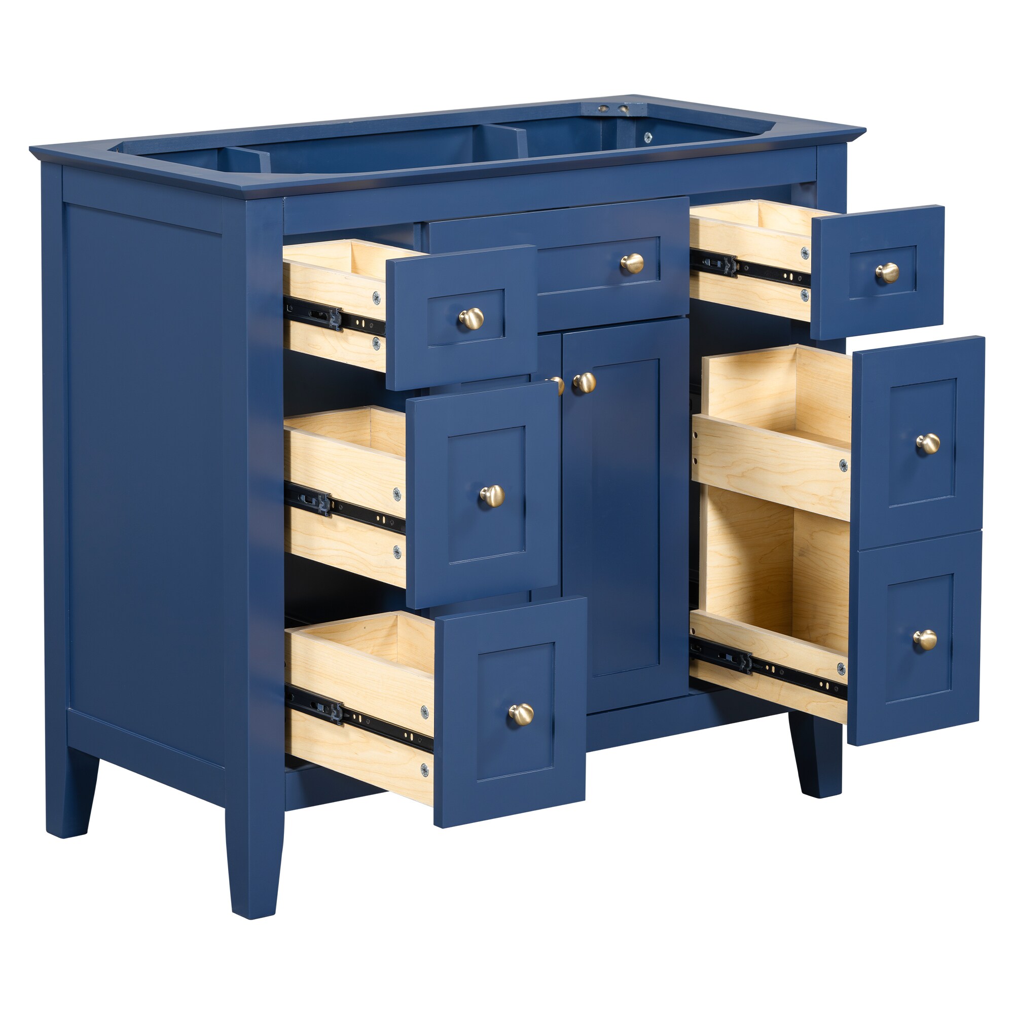 Gabinete de almacenamiento independiente de utilidad azul de MDF ZAKLOOP 17.83 pulgadas de ancho x 33.38 pulgadas de alto XU1422S0000719