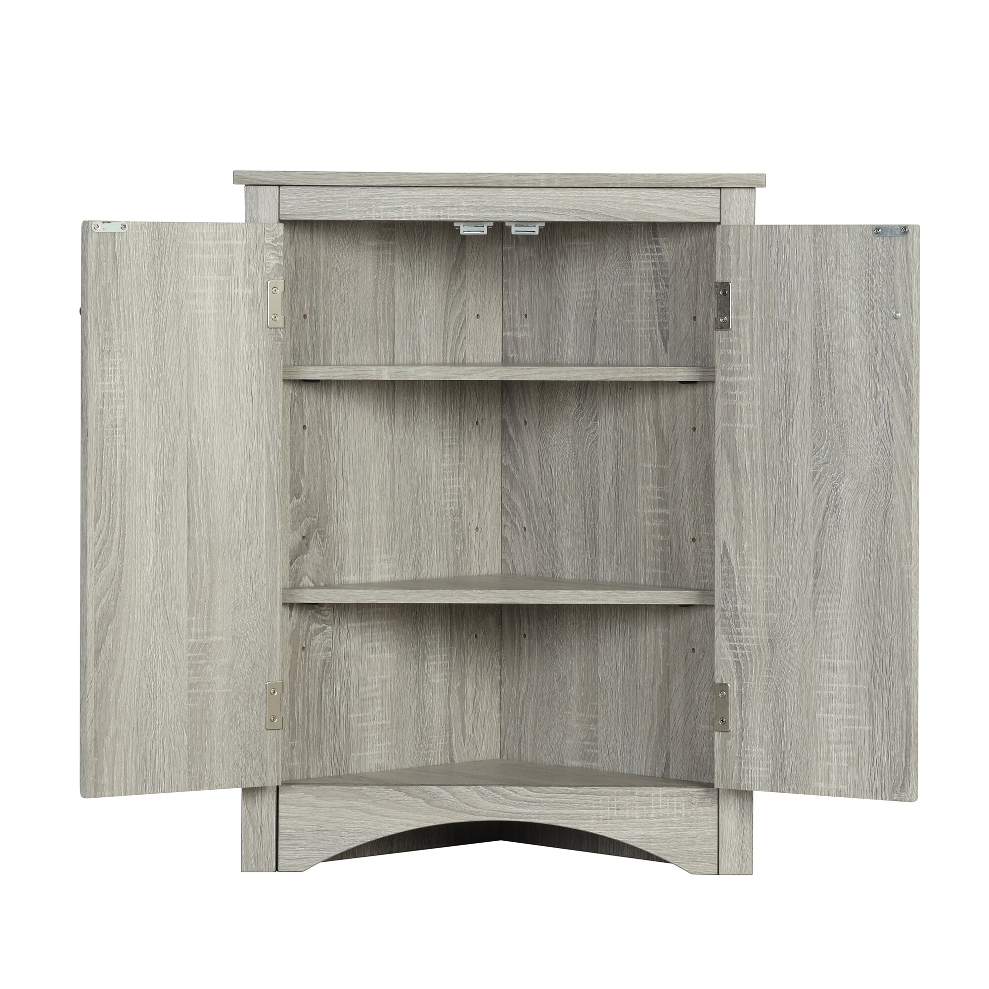 Gabinete de almacenamiento de utilidad montado en la pared de roble MDF Siavonce de 17 pulgadas de ancho x 32 pulgadas de alto FZ66962