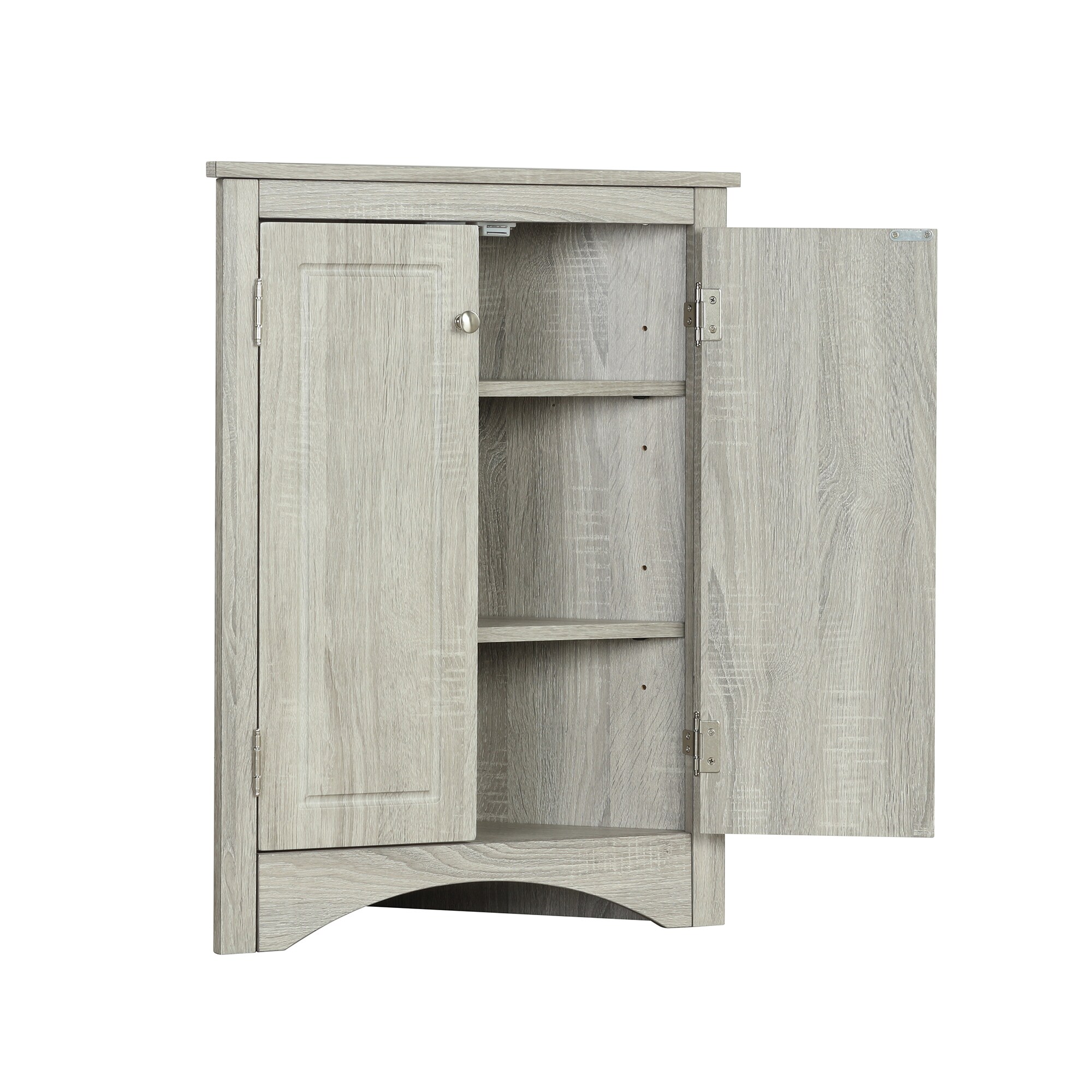 Gabinete de almacenamiento de utilidad montado en la pared de roble MDF Siavonce de 17 pulgadas de ancho x 32 pulgadas de alto FZ66962
