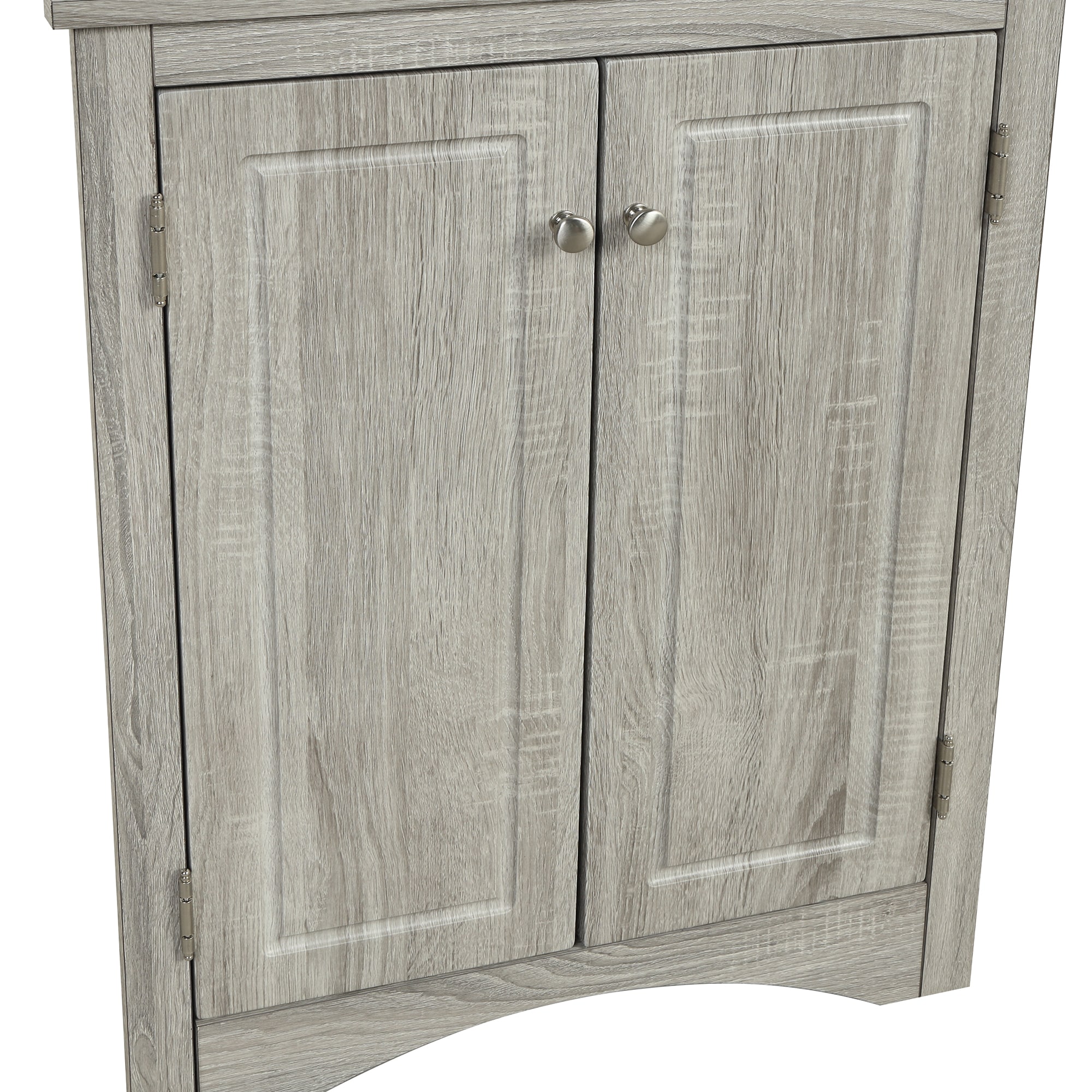 Gabinete de almacenamiento de utilidad montado en la pared de roble MDF Siavonce de 17 pulgadas de ancho x 32 pulgadas de alto FZ66962