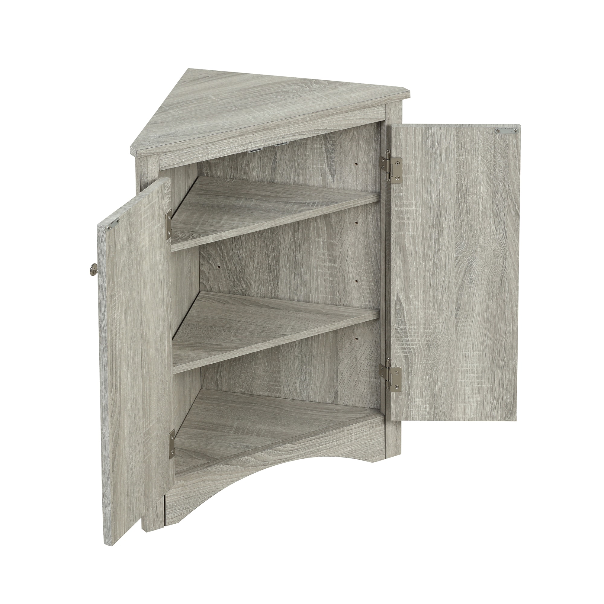Gabinete de almacenamiento de utilidad montado en la pared de roble MDF Siavonce de 17 pulgadas de ancho x 32 pulgadas de alto FZ66962