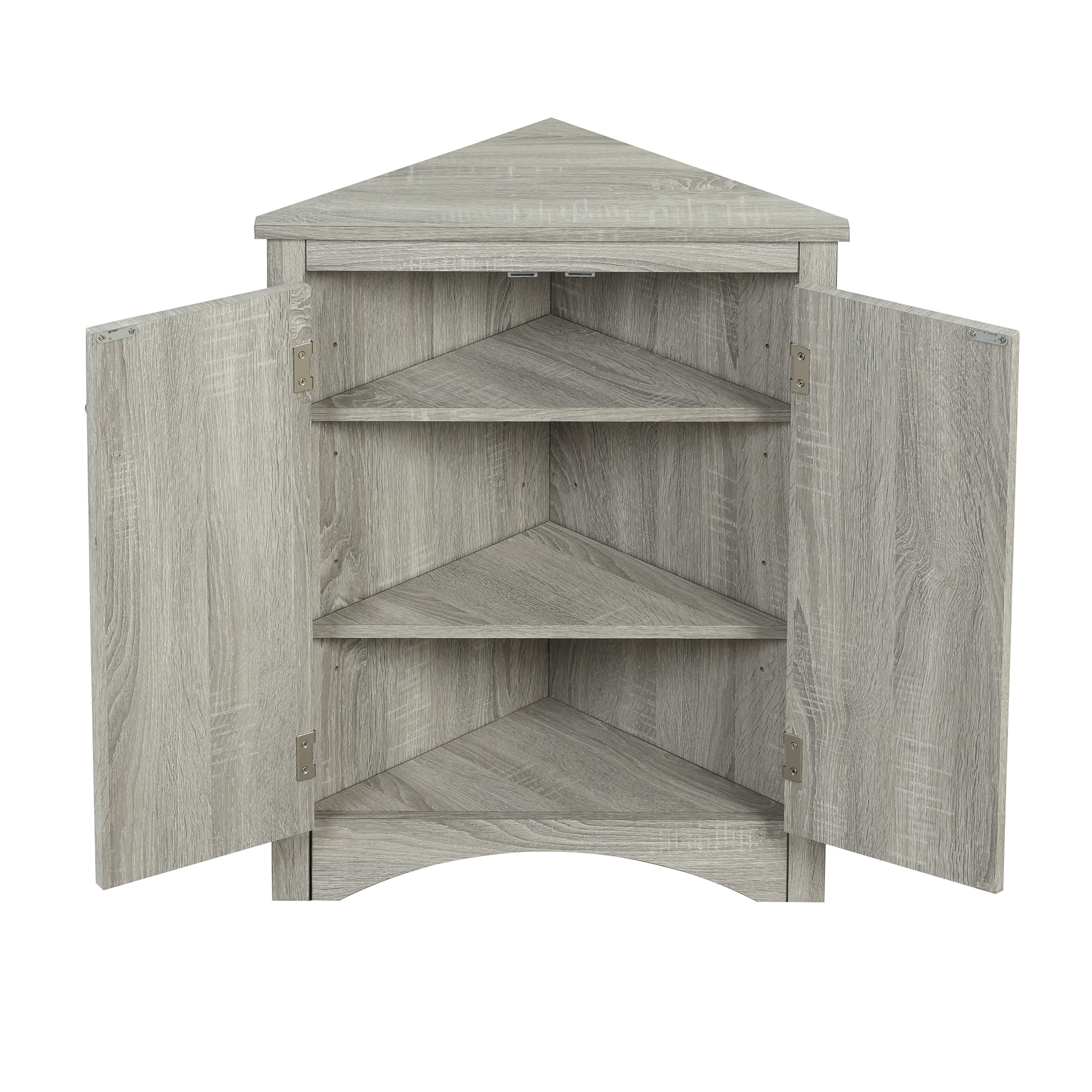 Gabinete de almacenamiento de utilidad montado en la pared de roble MDF Siavonce de 17 pulgadas de ancho x 32 pulgadas de alto FZ66962