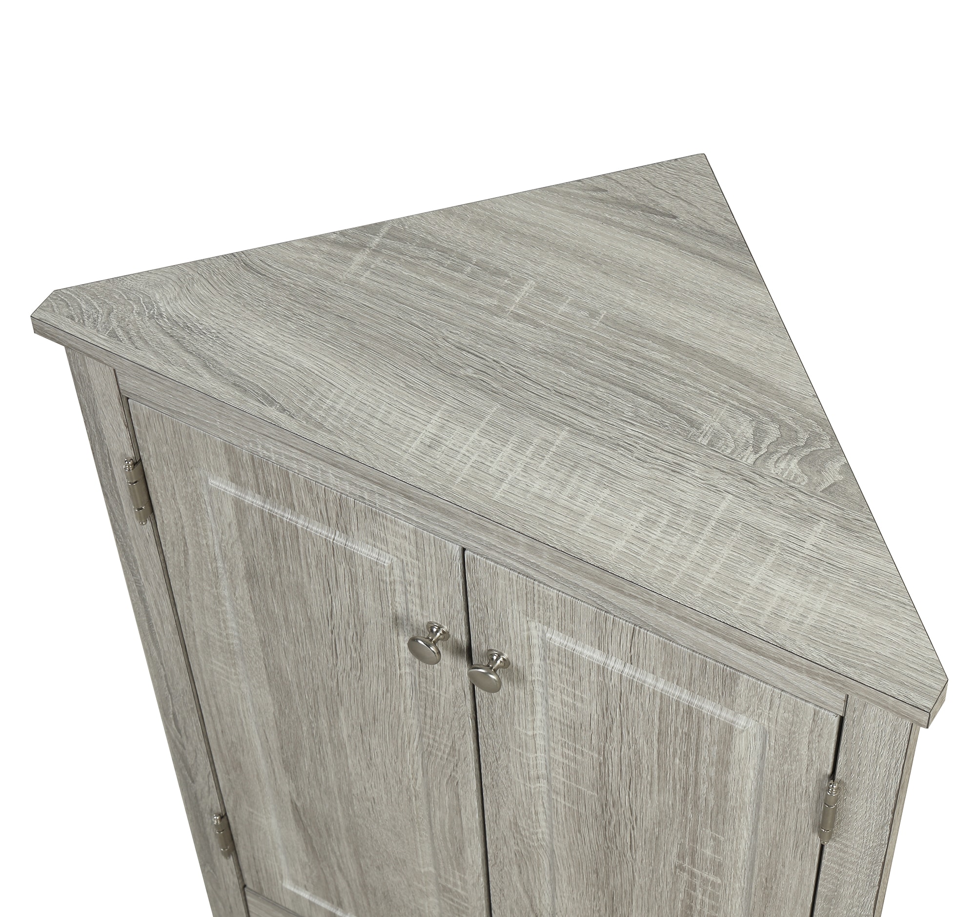 Gabinete de almacenamiento de utilidad montado en la pared de roble MDF Siavonce de 17 pulgadas de ancho x 32 pulgadas de alto FZ66962