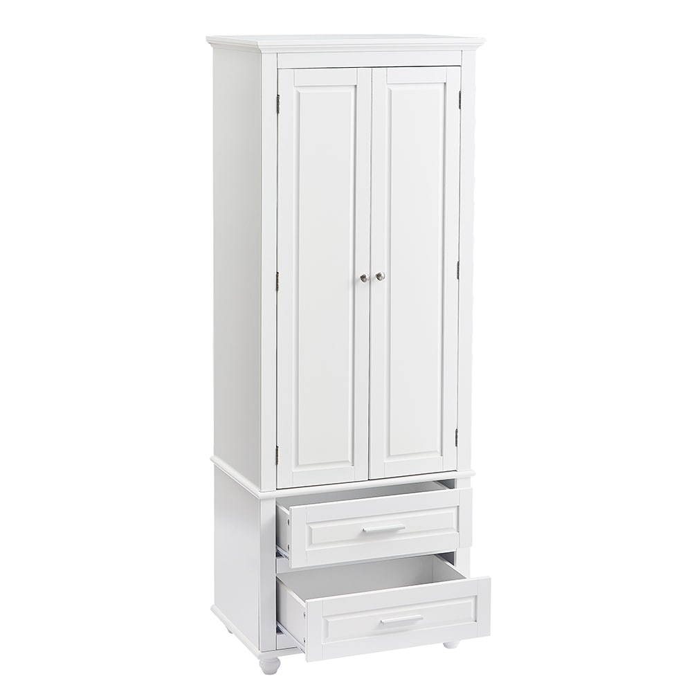Gabinete de almacenamiento utilitario montado en la pared blanco de compuesto de madera de 15.7 pulgadas de ancho x 62.5 pulgadas de alto ModernLuxe L-WF299284AAK