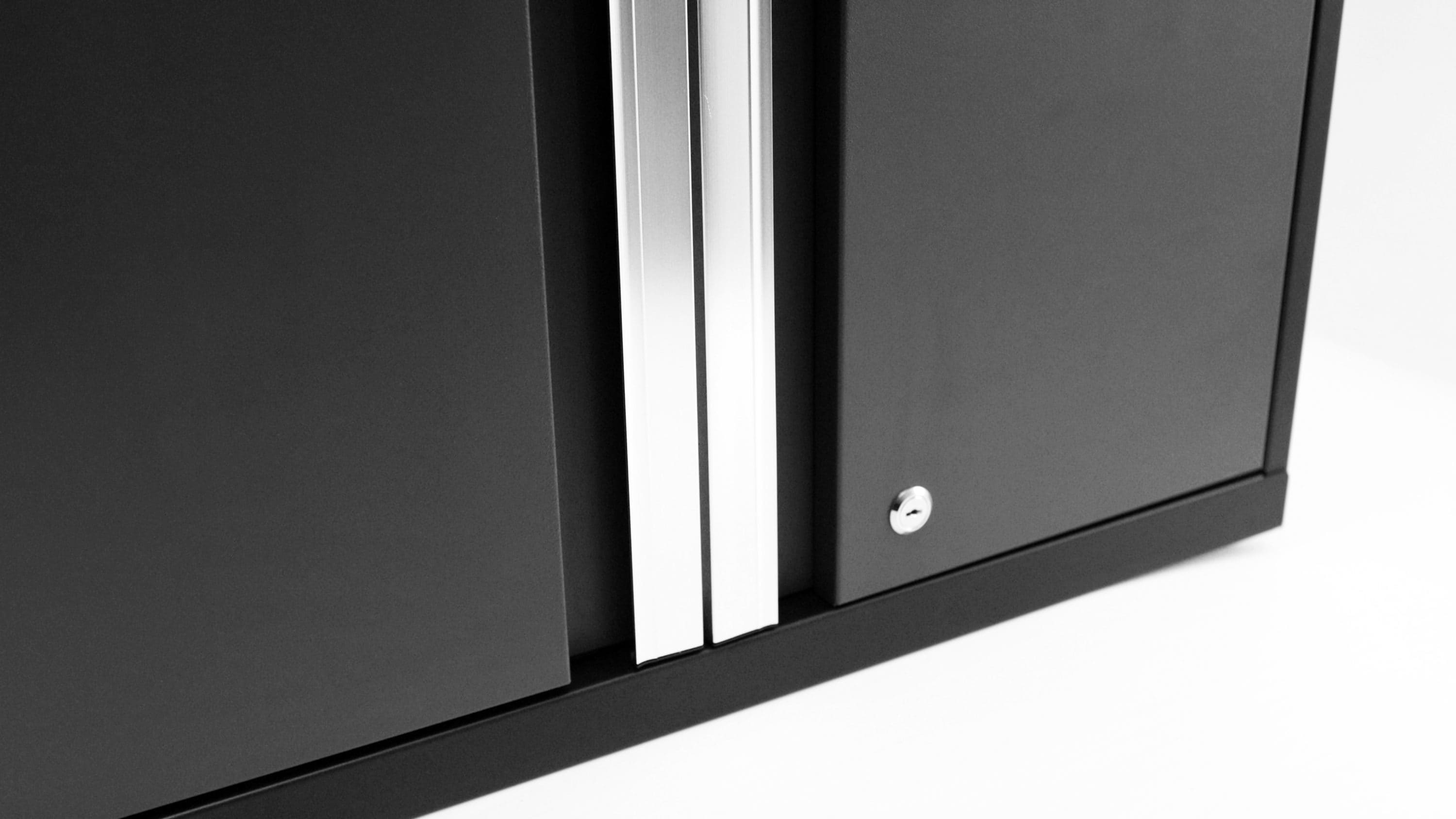 Nuevo sistema de almacenamiento para garaje de acero negro con 10 gabinetes de 184 pulgadas de ancho x 84.75 pulgadas de alto x 24 pulgadas de profundidadProductos NewAge 64291